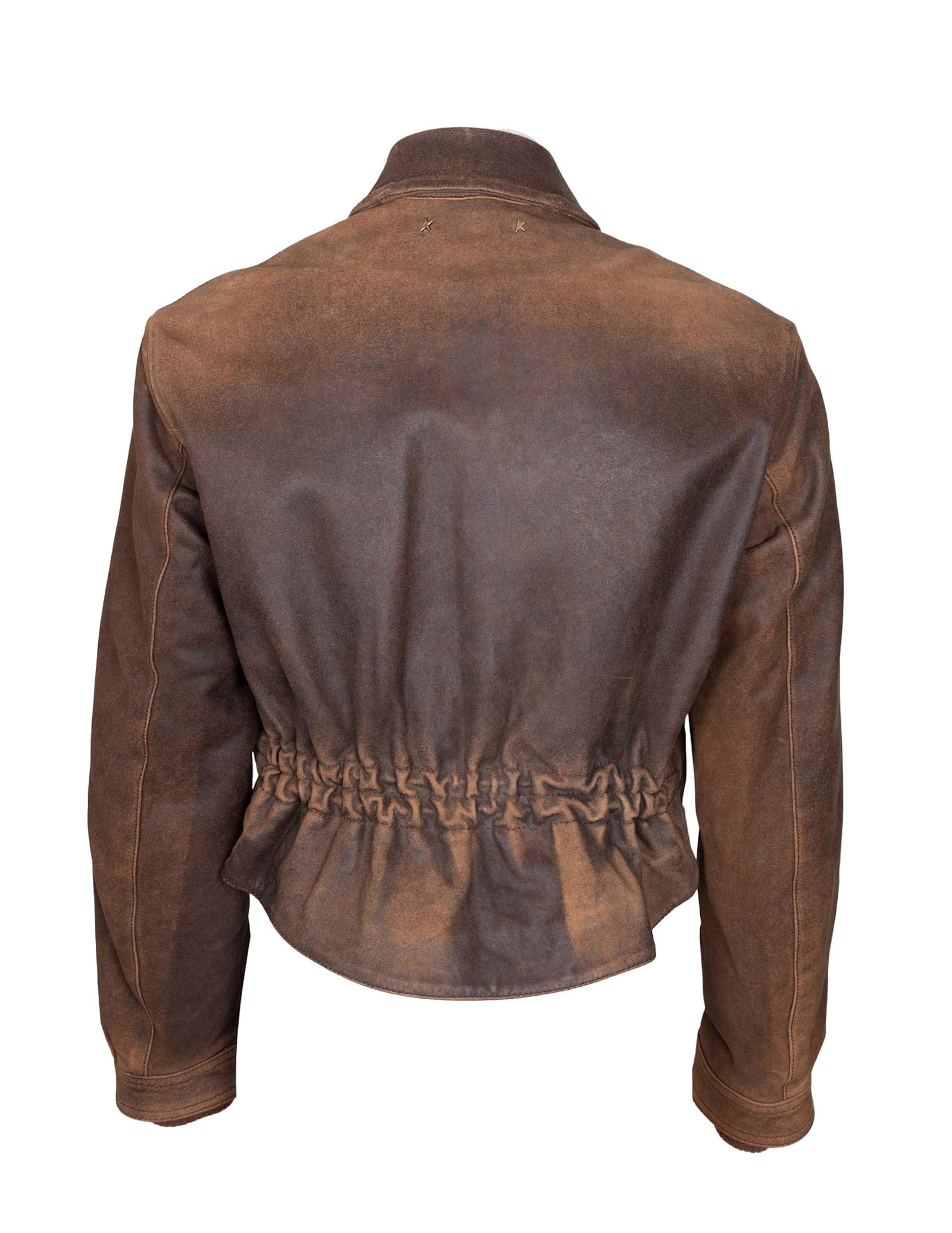 Golden Goose Journey Leather Jacket, Coffee Color In Brown