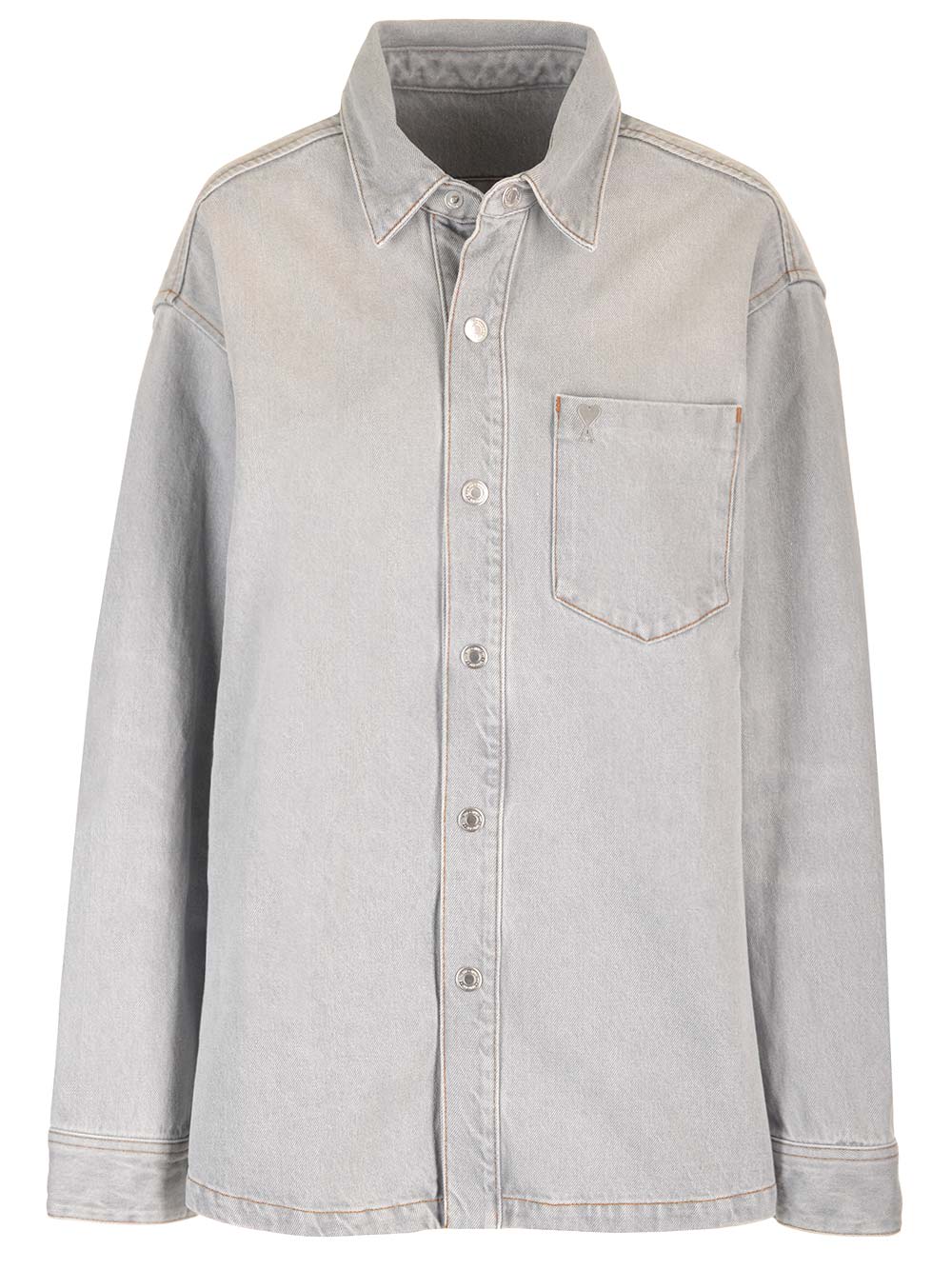 AMI ALEXANDRE MATTIUSSI DENIM OVERSHIRT 