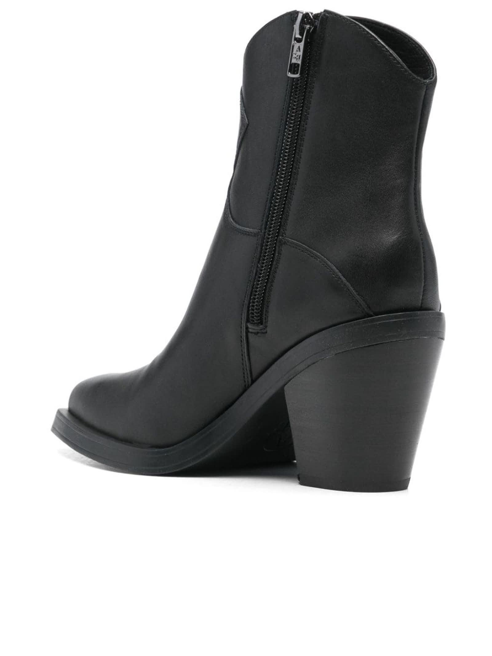 Shop Ash Black Leather Judy Boots