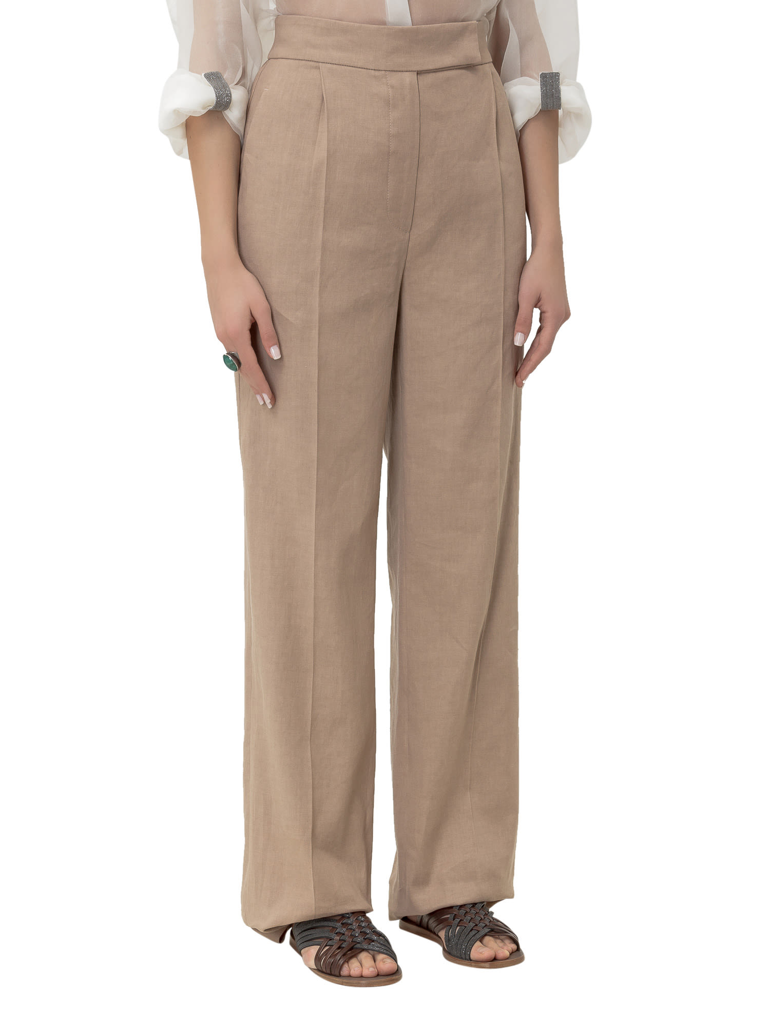 BRUNELLO CUCINELLI TROUSERS WITH PLEATS