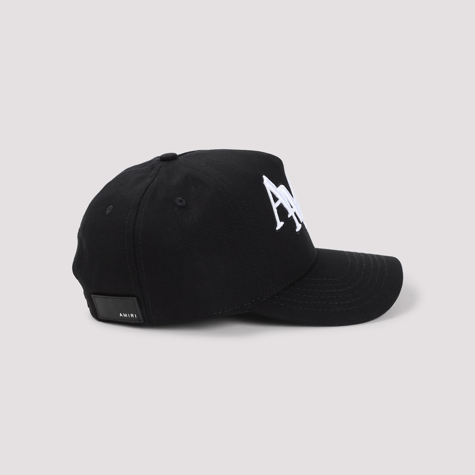 Amiri Staggered-logo Cap In Black