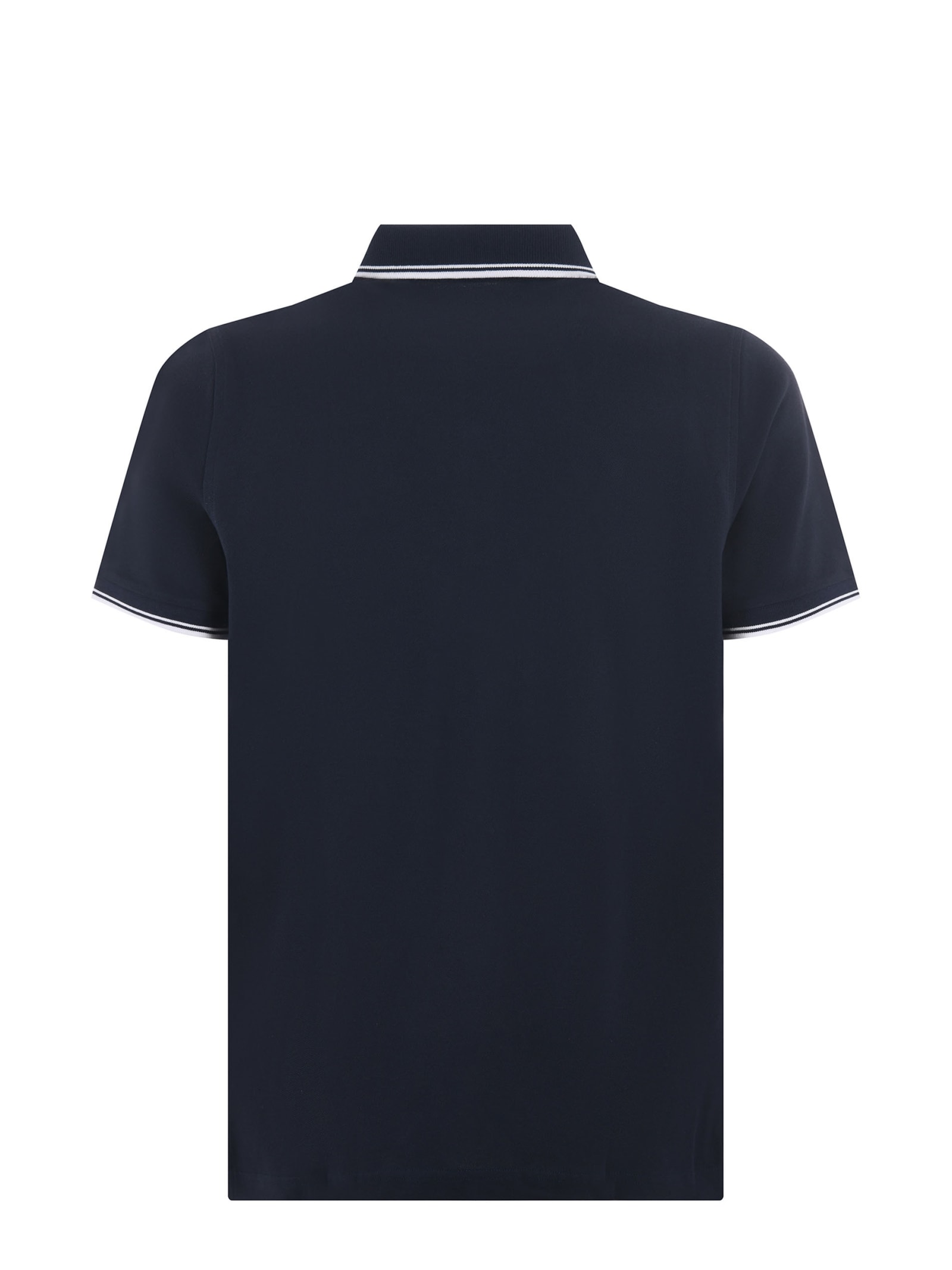 Shop Fay Polo Shirt In Blu Scuro
