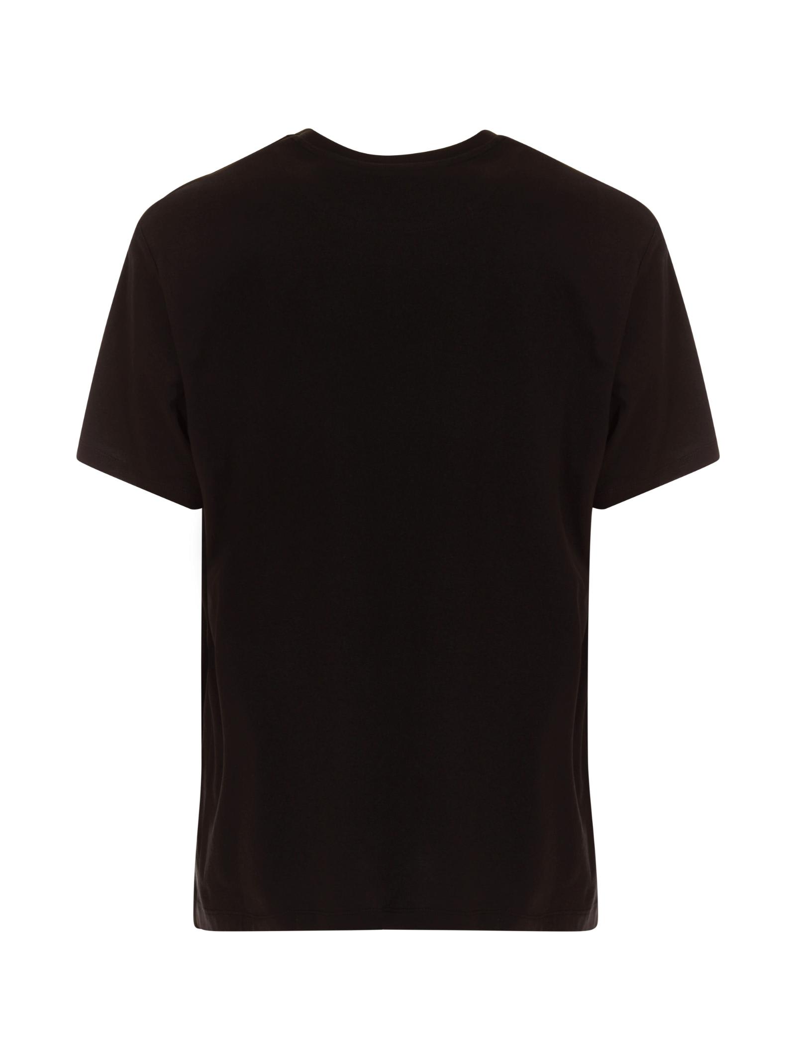 Just Cavalli Striped Crew Neck T-shirt In Black