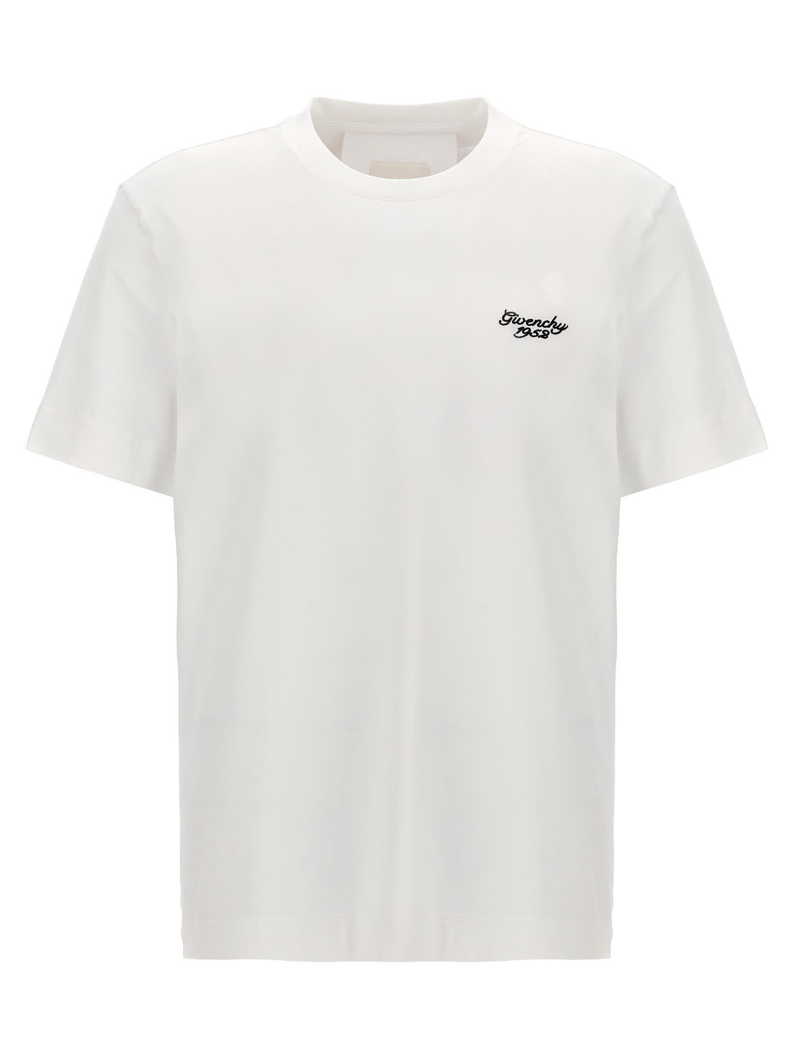 Shop Givenchy Logo Embroidery T-shirt In White