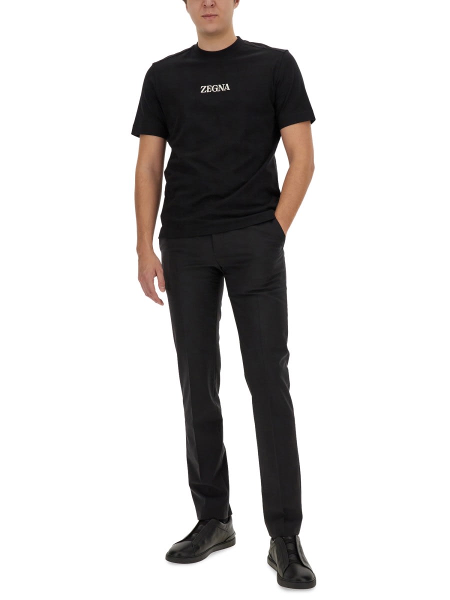 Shop Zegna T-shirt With Logo In Black