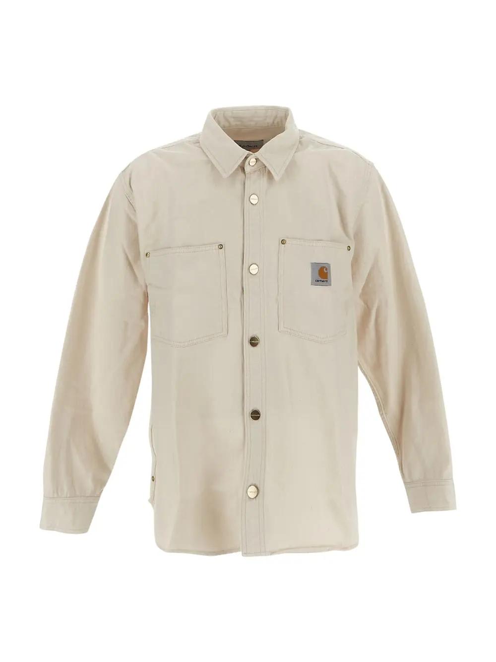 Shop Carhartt Derby Shirt Jacket In Natural Rinsed