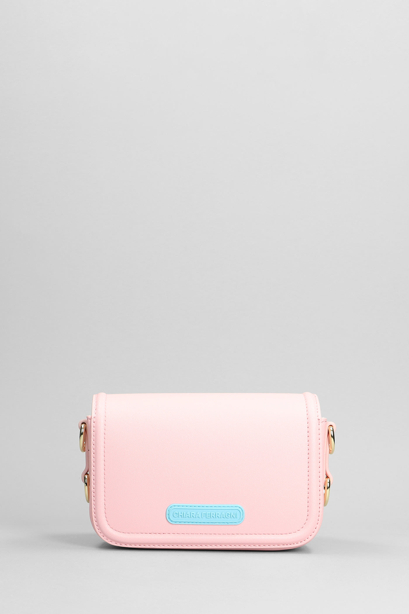 Shop Chiara Ferragni Shoulder Bag In Rose-pink Faux Leather