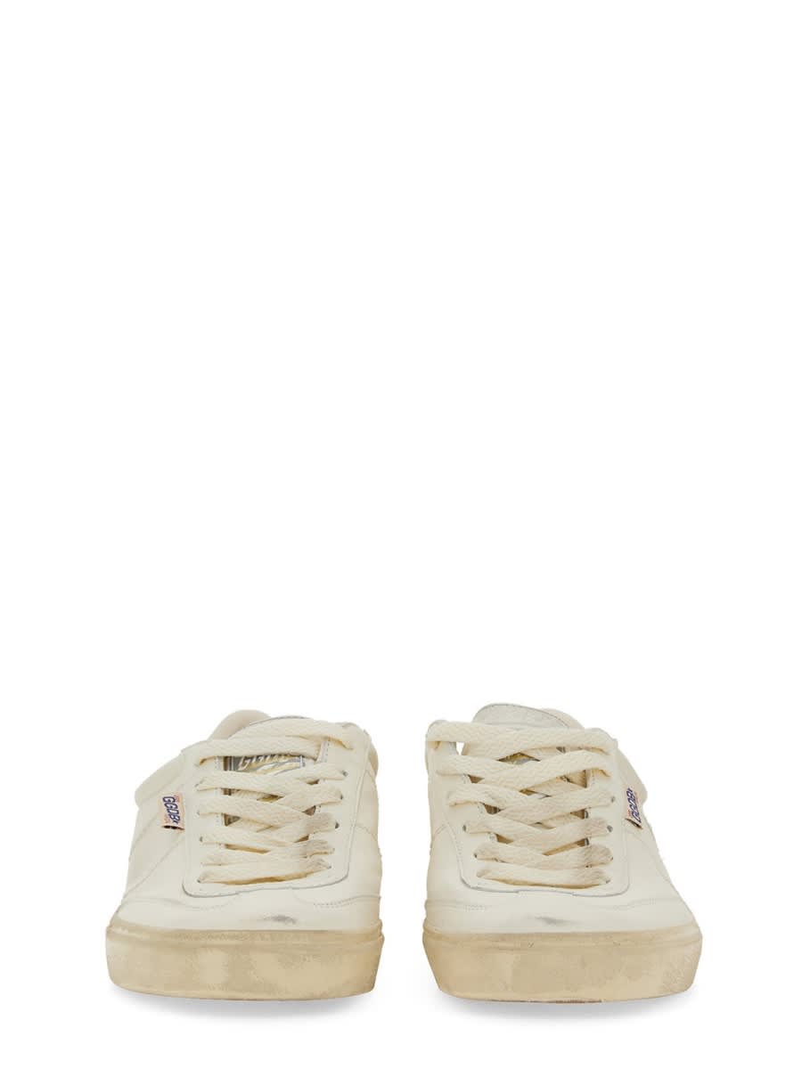 Golden Goose Soulstar White Low Top Sneakers With Logo Patch On The Tongue And Logo Lettering On Side And Heel In In Multi