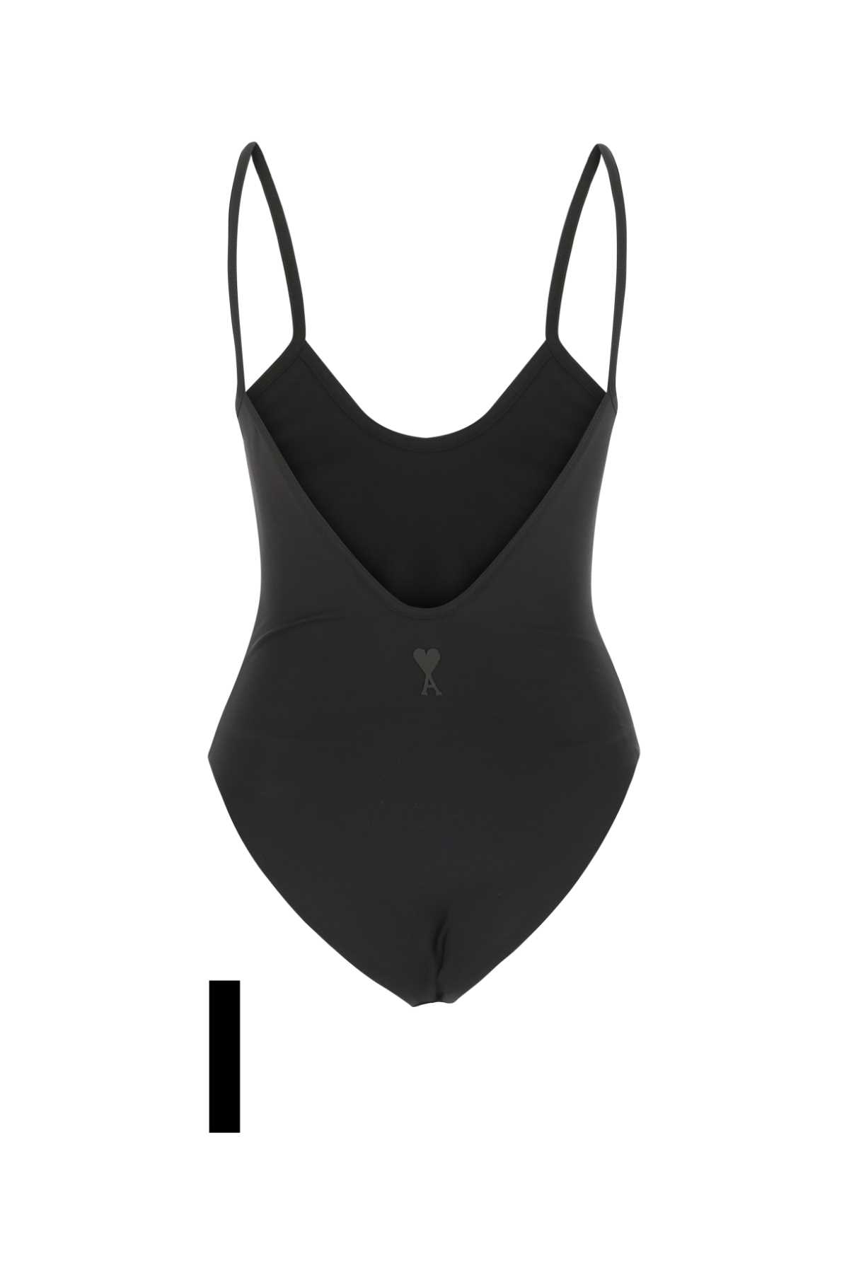Shop Ami Alexandre Mattiussi Black Stretch Nylon Swimsuit In 001