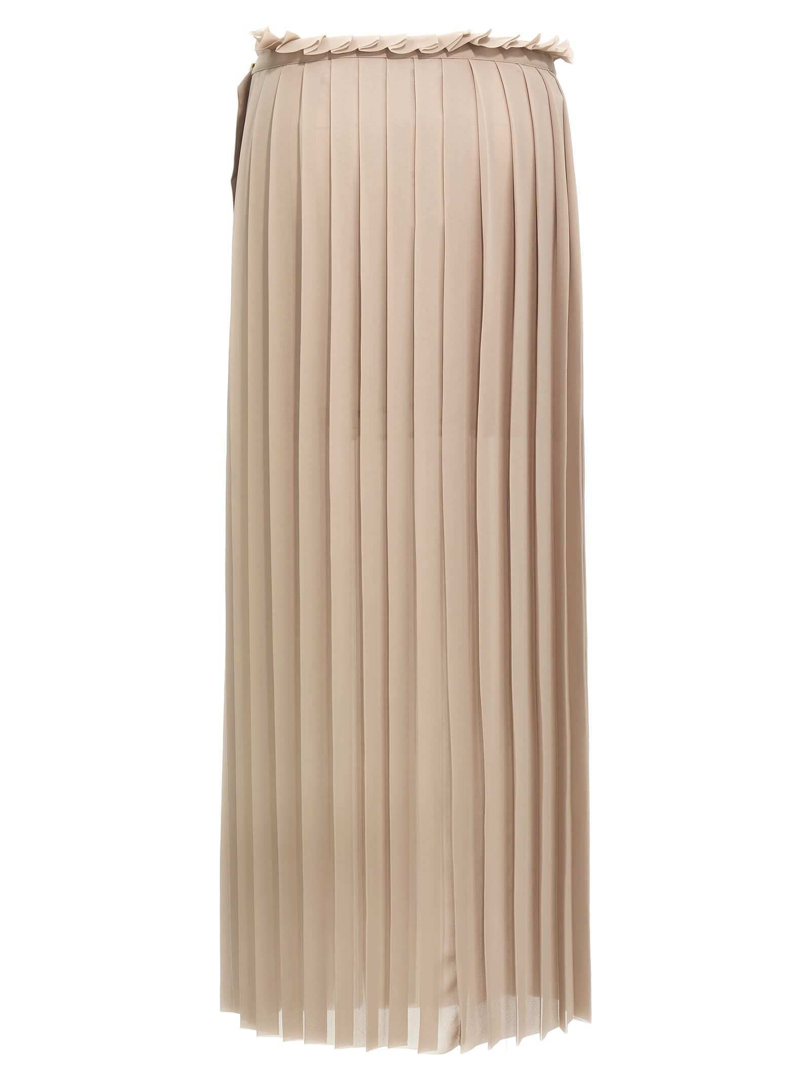 Ami Alexandre Mattiussi Ami Paris 'pleated' Skirt In Beige