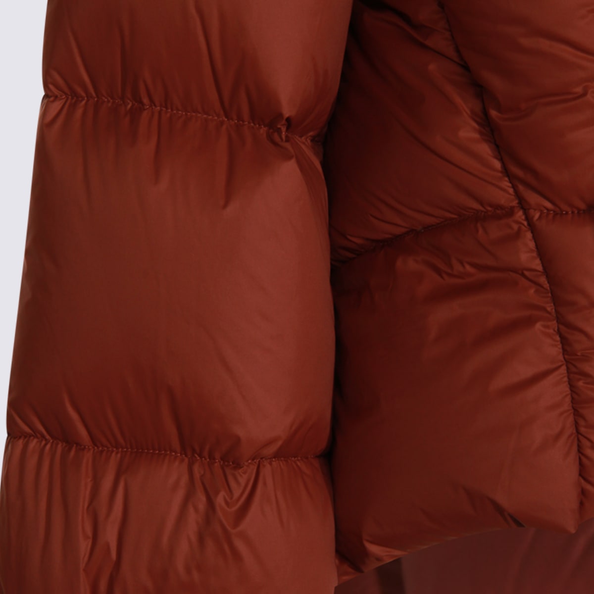 Rick Owens Insulated Long Sleeve Puffer Jacket In Gold