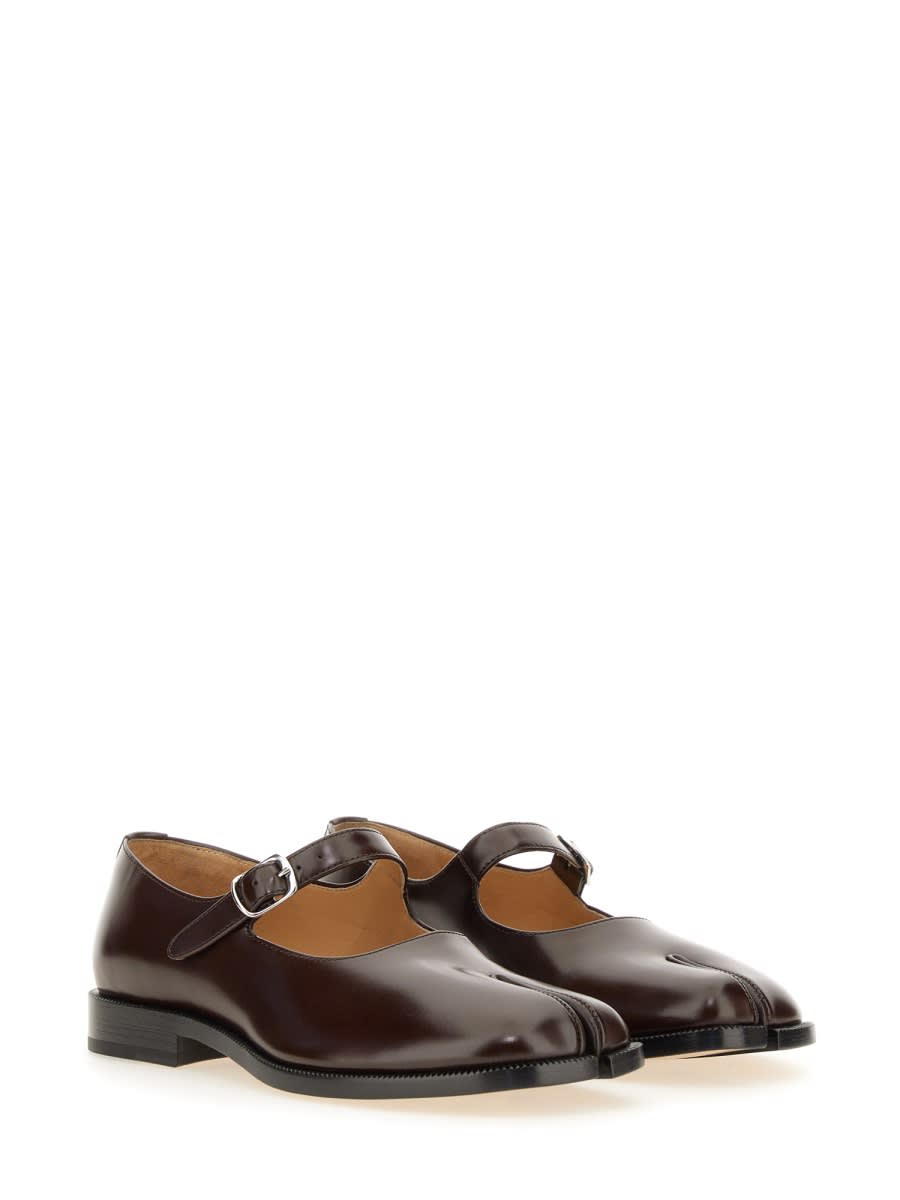 Shop Maison Margiela Mary Jane Tabi In Brown