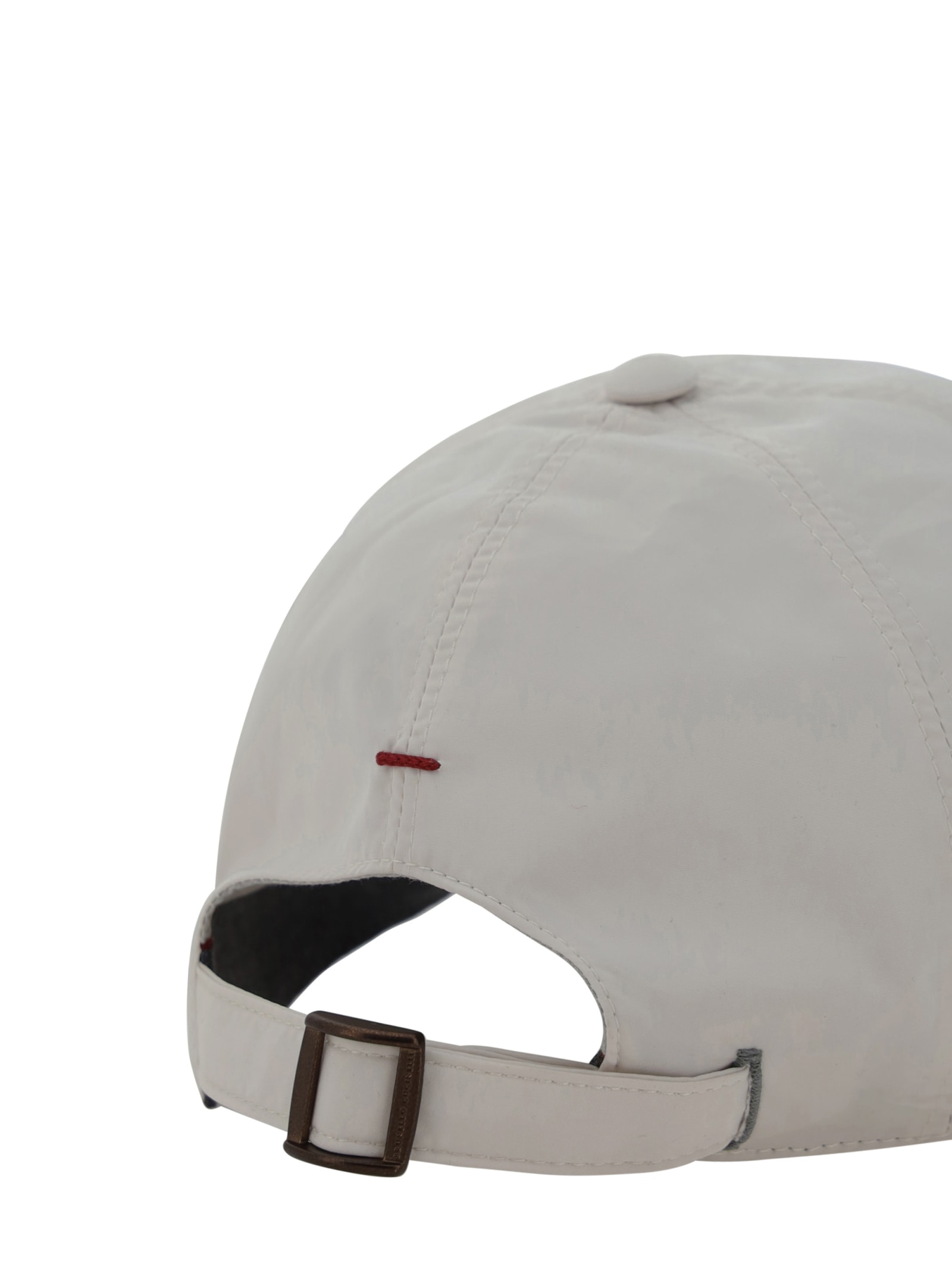 Shop Brunello Cucinelli Baseball Hat In Avorio+grigio Medio