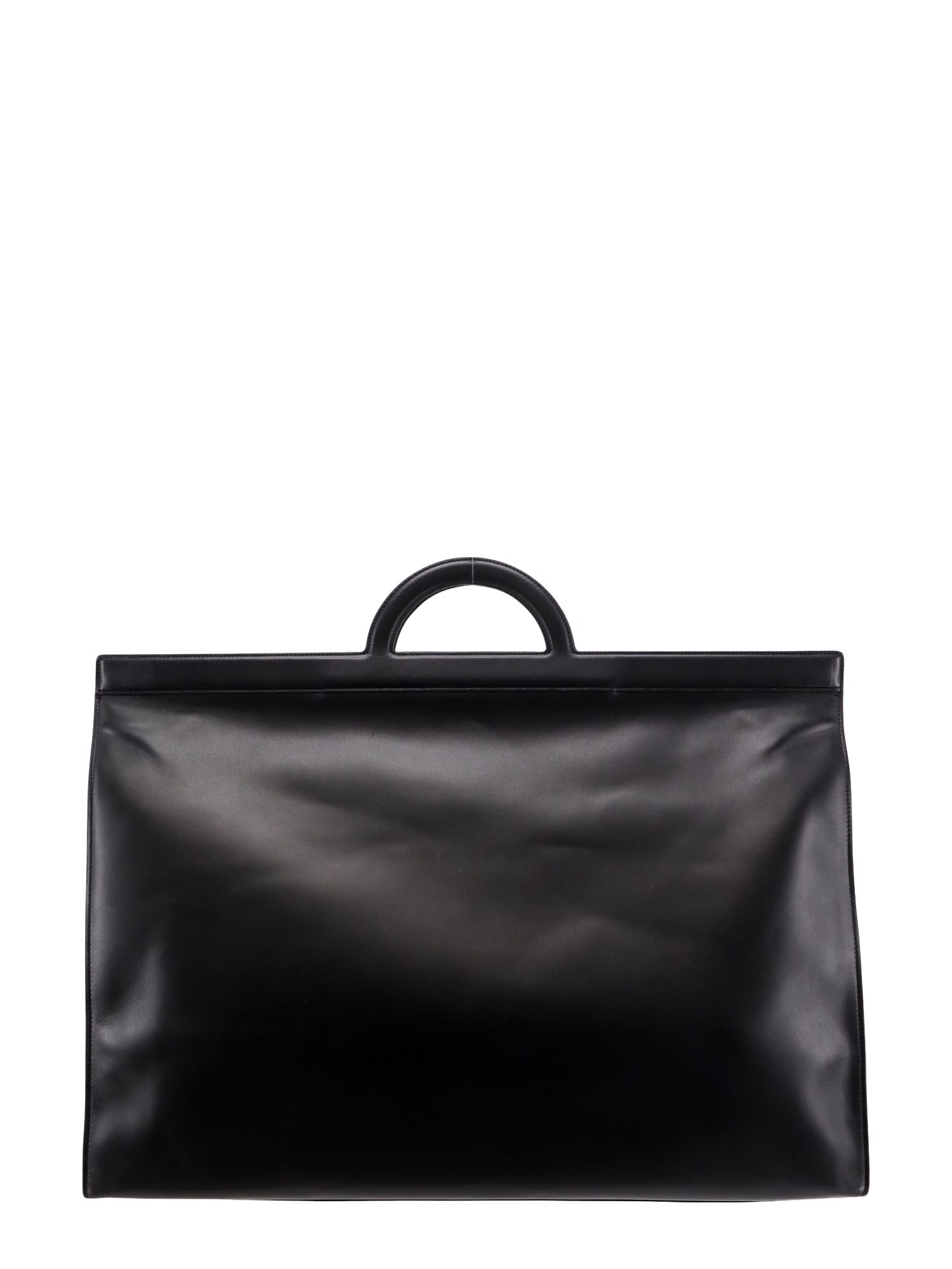 Shop Valentino Tagged Handbag In Black