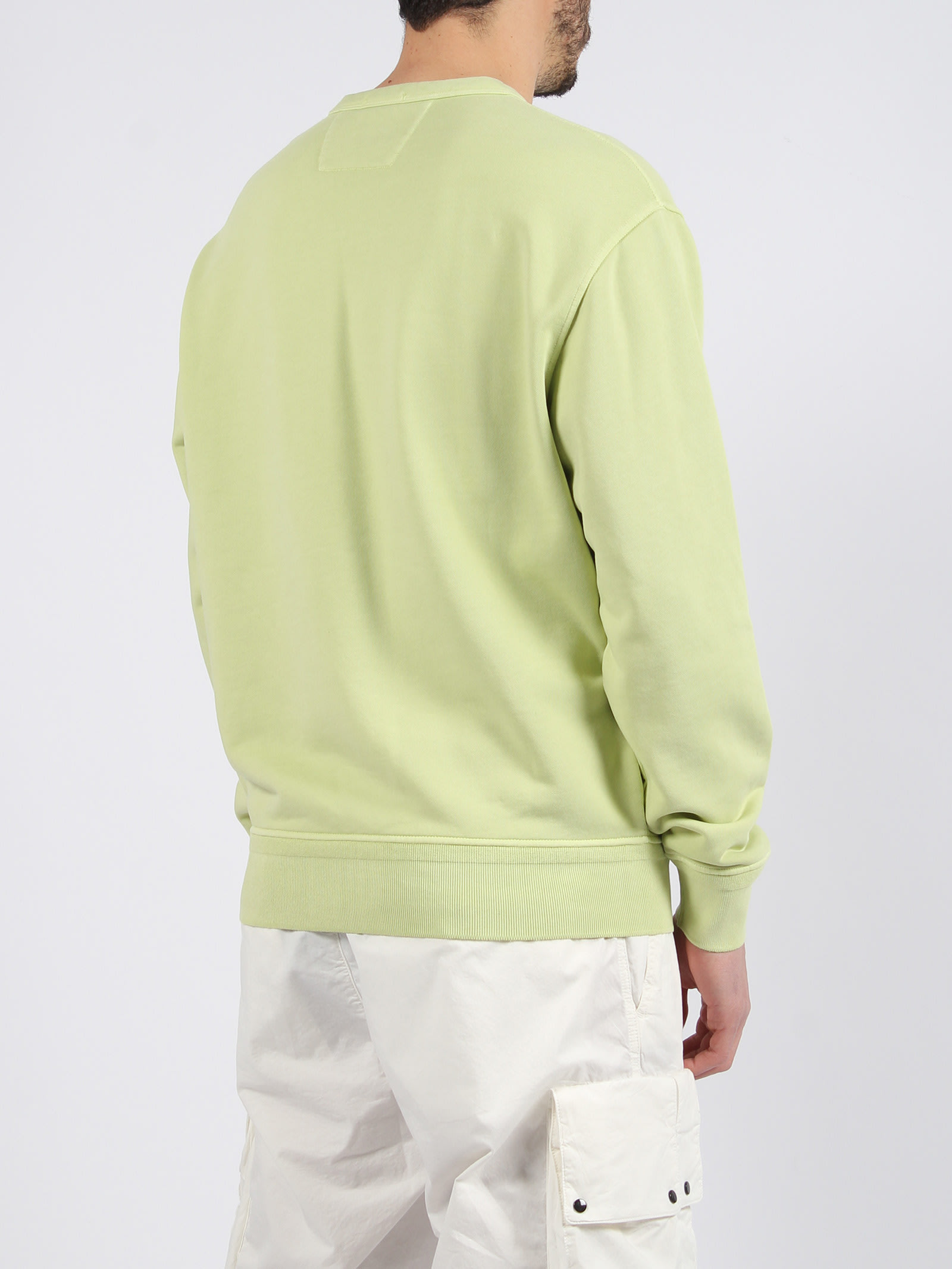 Shop C.p. Company Light Fleece Sweatshirt In Green
