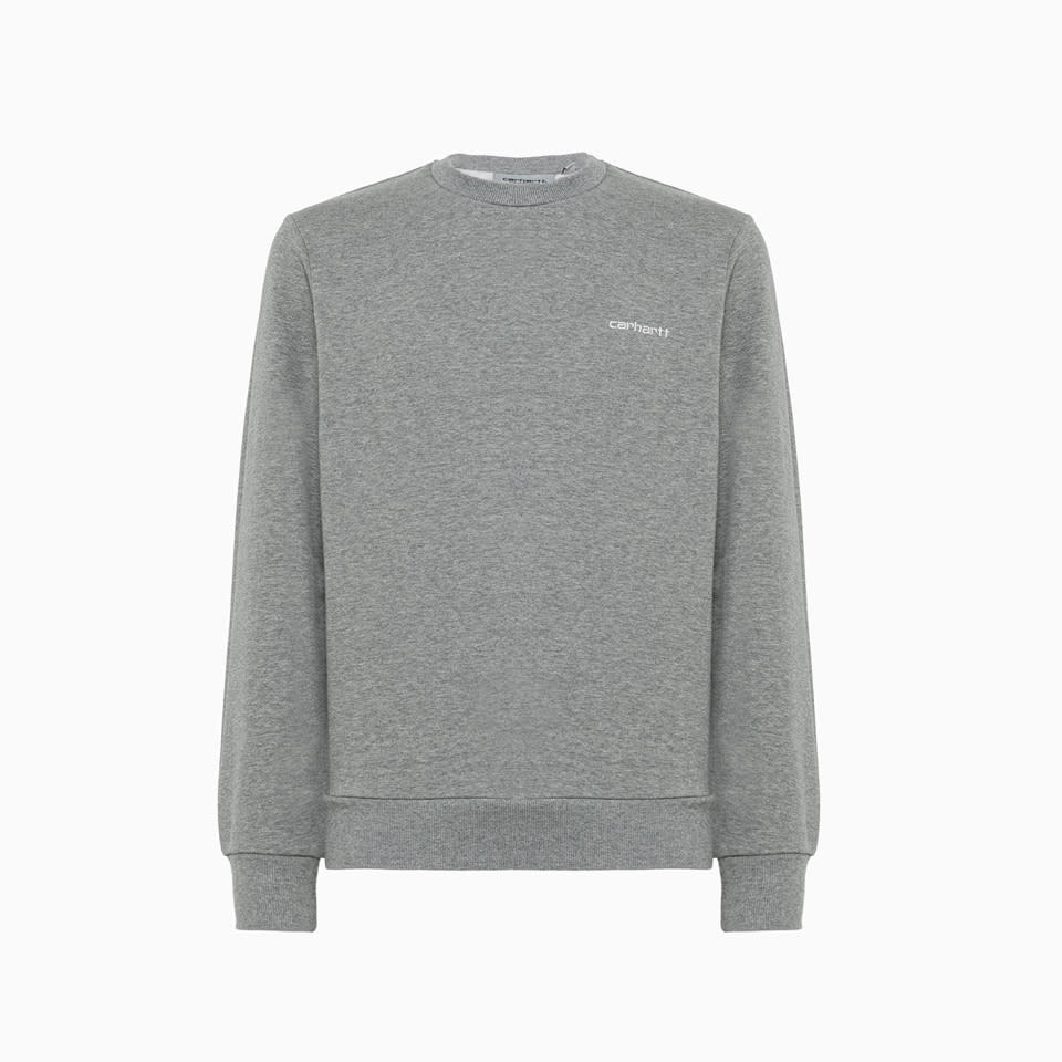 Carhartt Wip Embroidery Script Sweatshirt In Grey