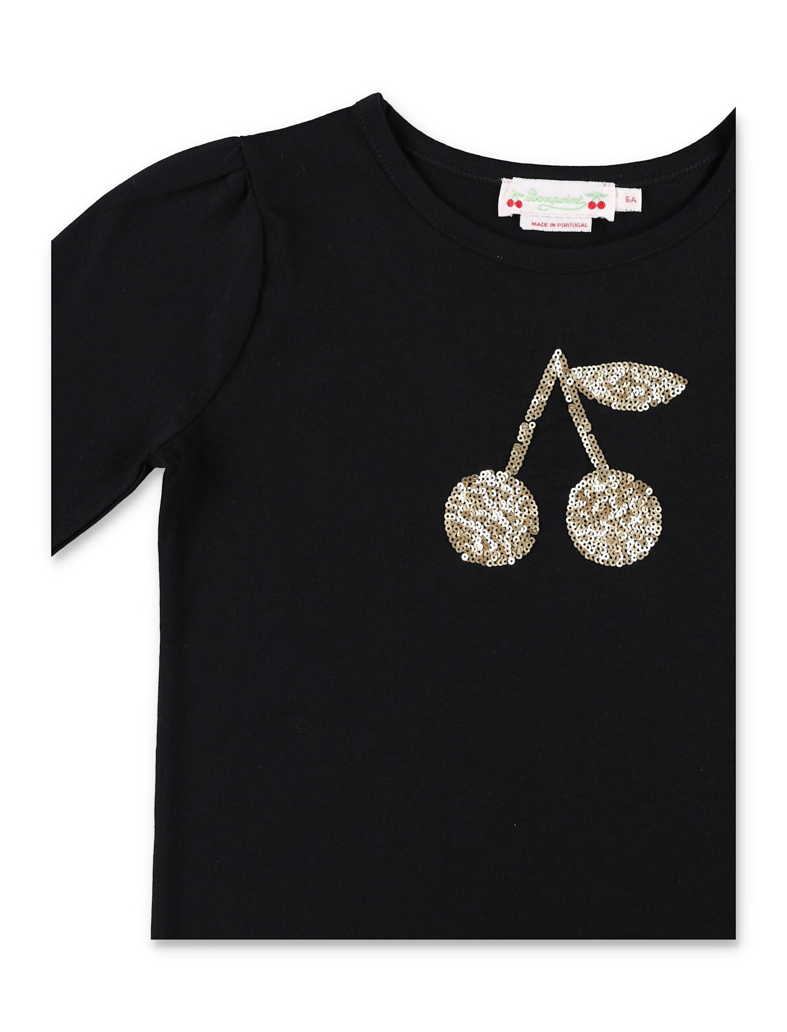Bonpoint Sequin-embellishment T-shirt In Black