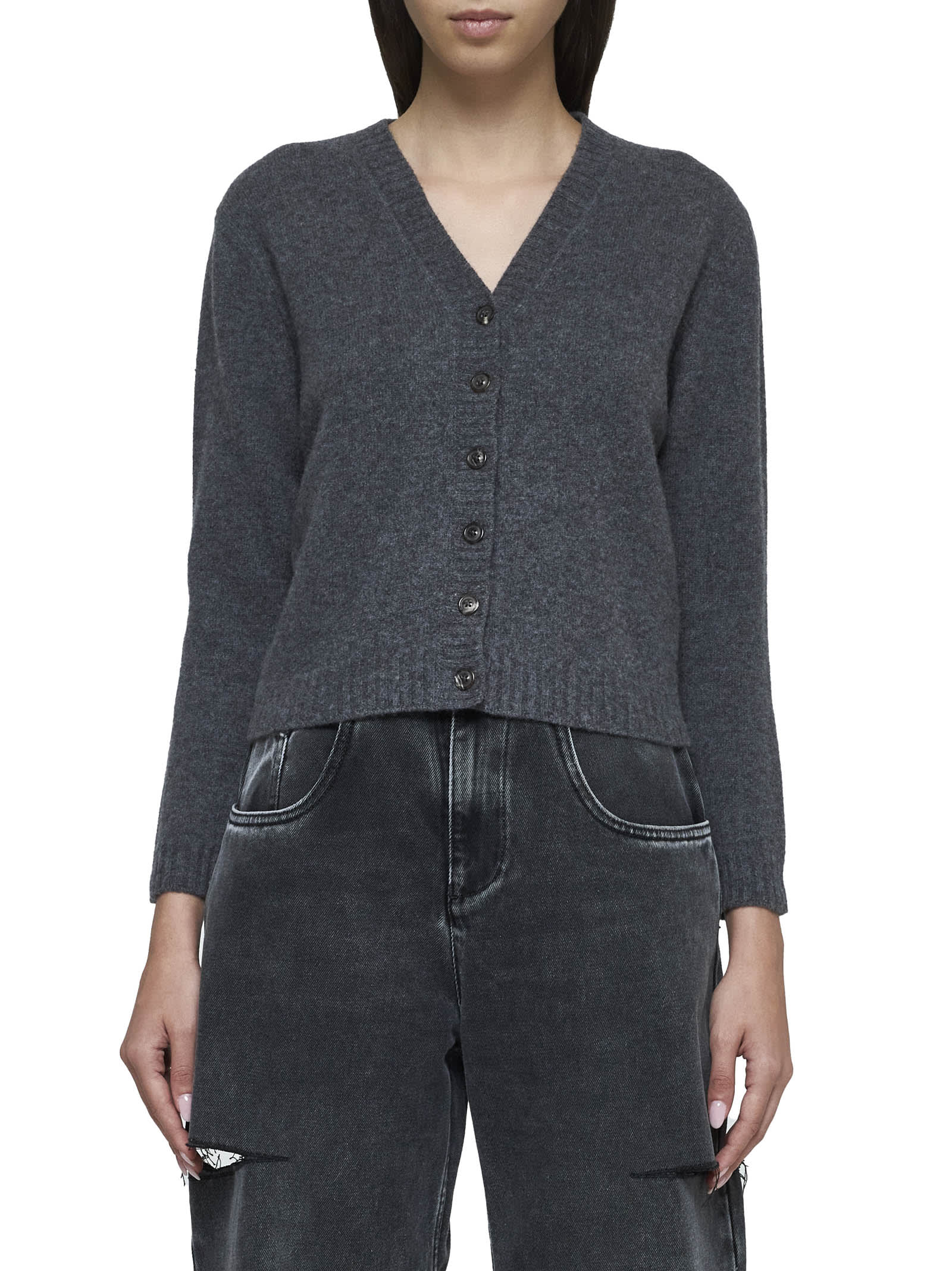 Shop Maison Margiela Cardigan In Grey