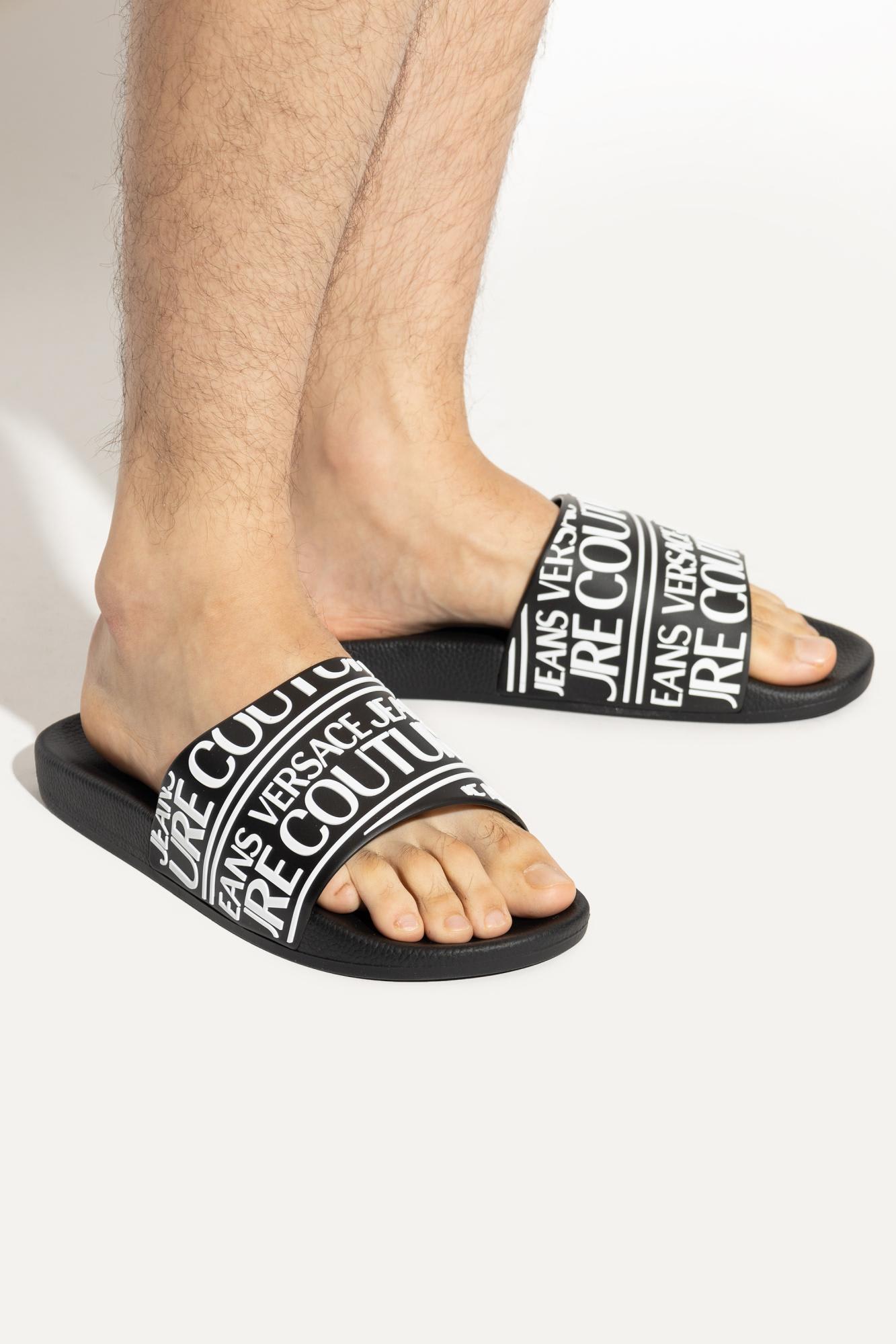Versace Jeans Couture Flip-flops With Logo In Multi