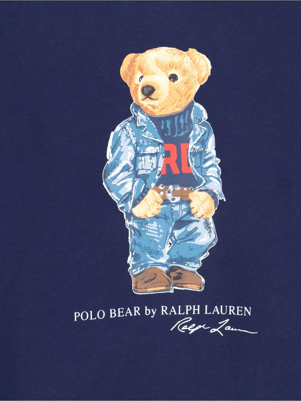 Shop Polo Ralph Lauren Polo Bear Hoodie In Blu