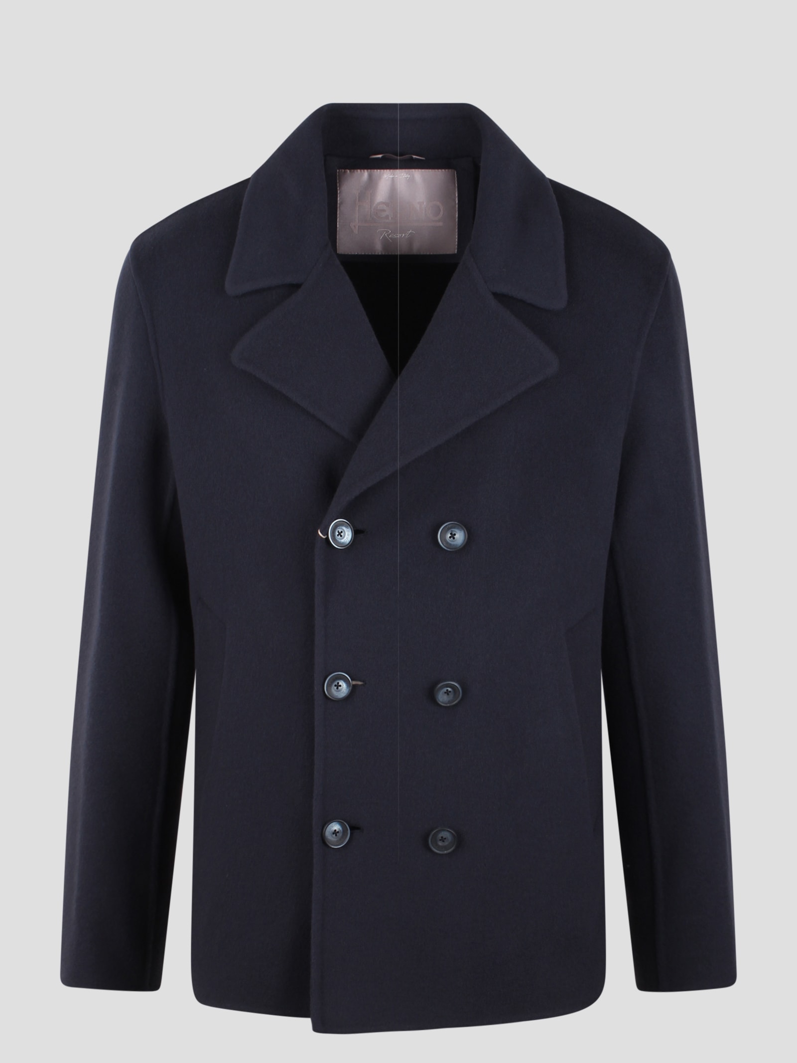 HERNO NEW MODERN DOUBLE RESORT PEA COAT 