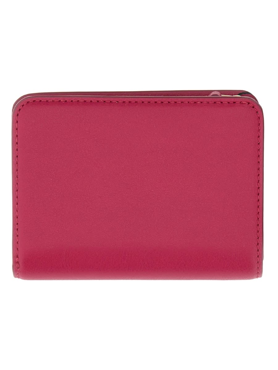Shop Marc Jacobs Compact Wallet The J Marc Mini In Fuchsia