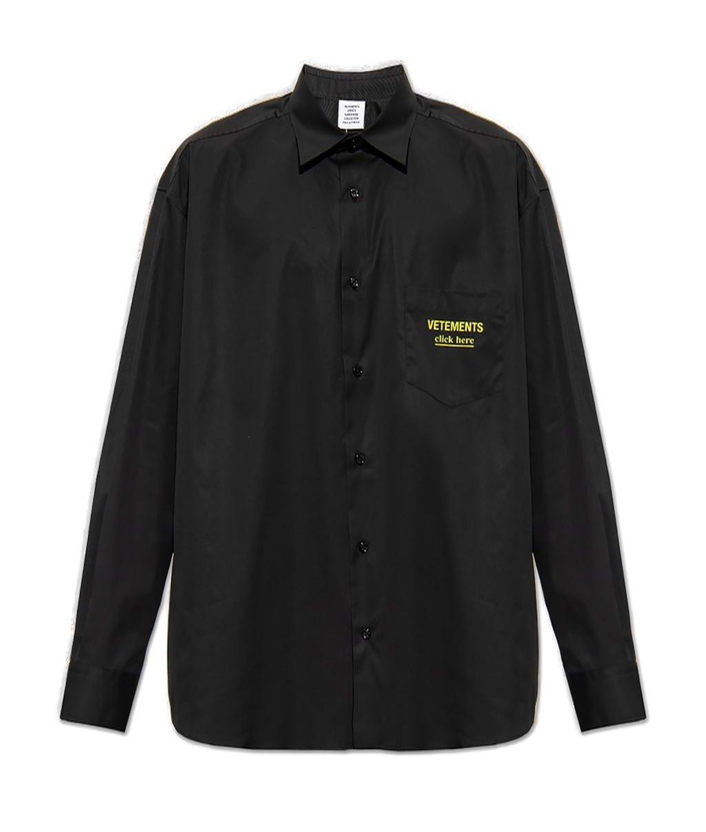 VETEMENTS Vetemens Logo-embroidered Buttoned Shirt