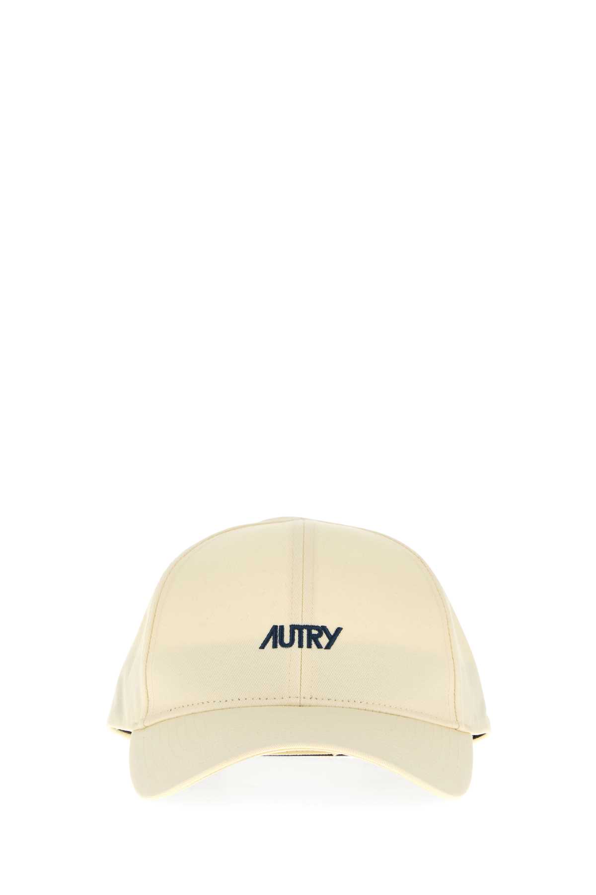 Autry Cream Cotton Baseball Cap In Neutral