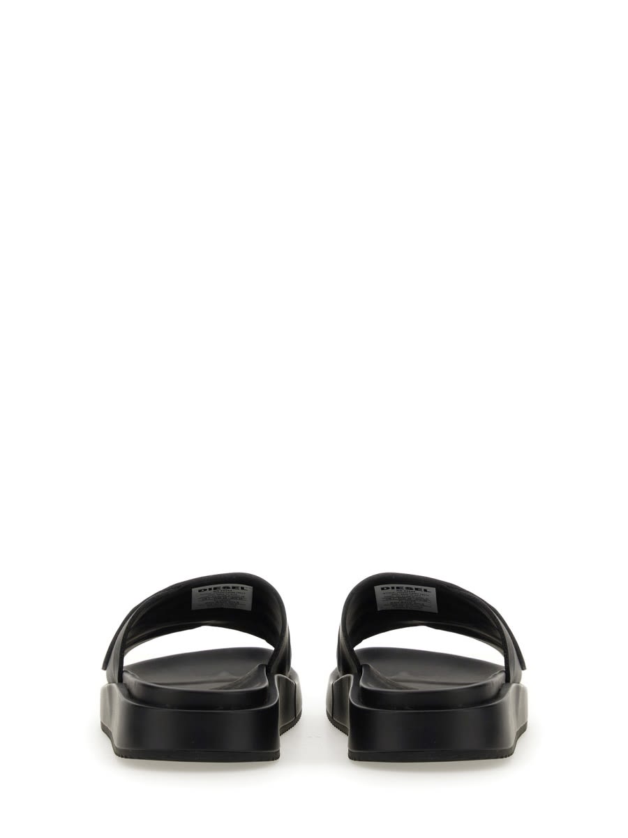 Shop Diesel Slide Sandal In Black