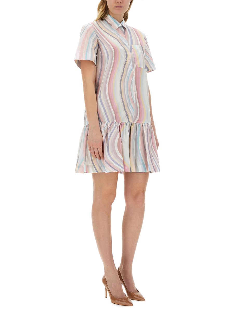 Shop Ps By Paul Smith Swirl Chemisier Dress In Multicolour
