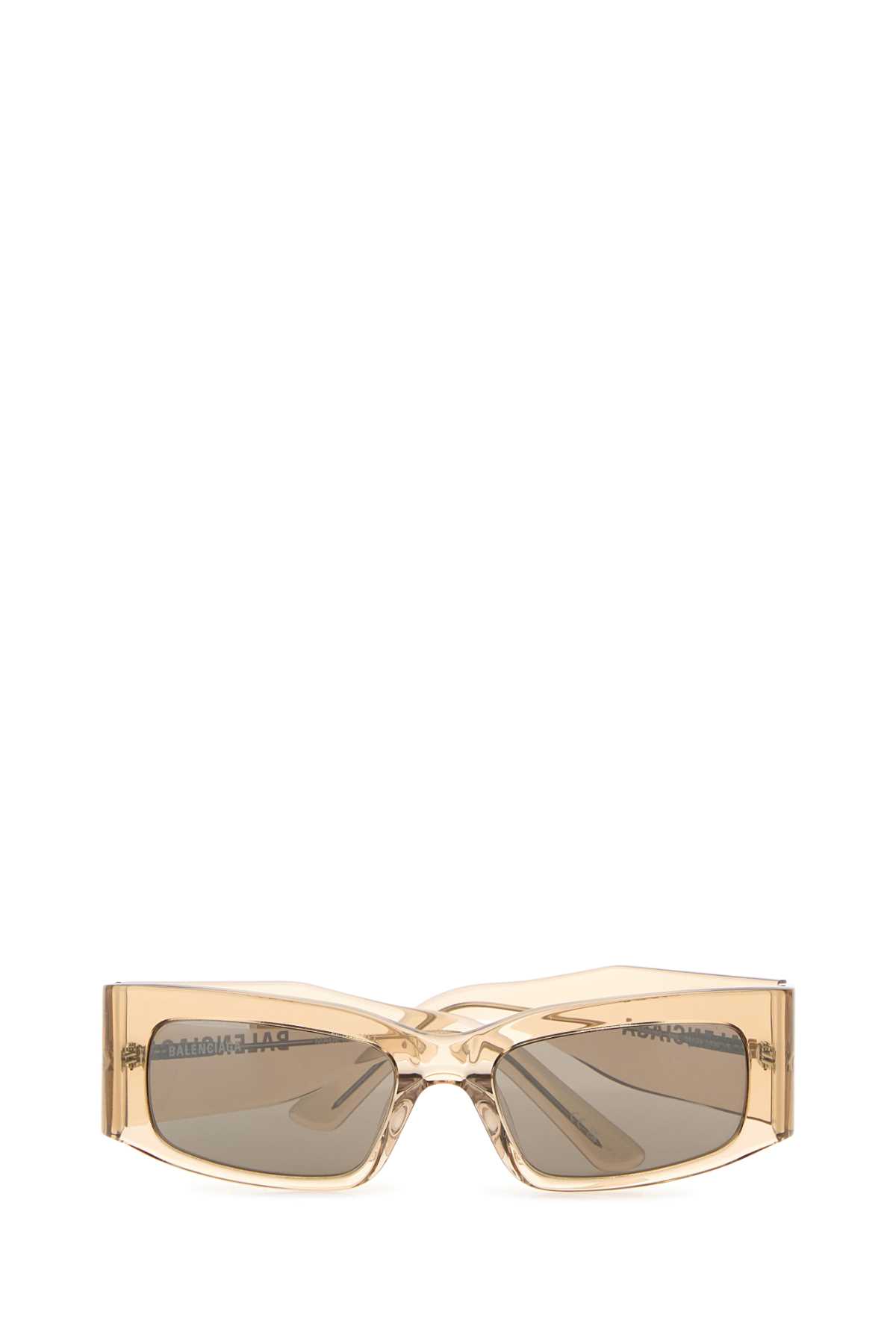 Shop Balenciaga Sand Acetate Sunglasses In Transpalmondsilver