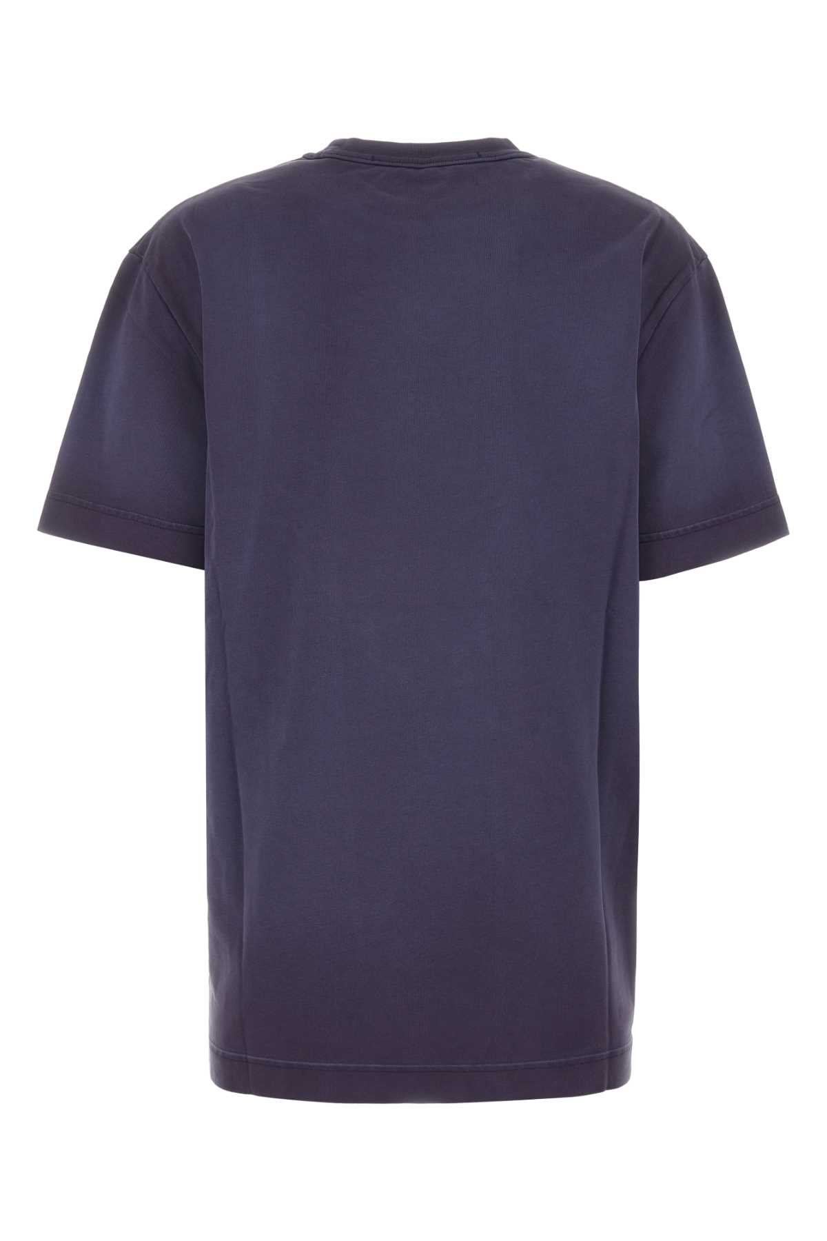 Shop Alexander Wang Navy Blue Oversize Cotton T-shirt In Grapenavy