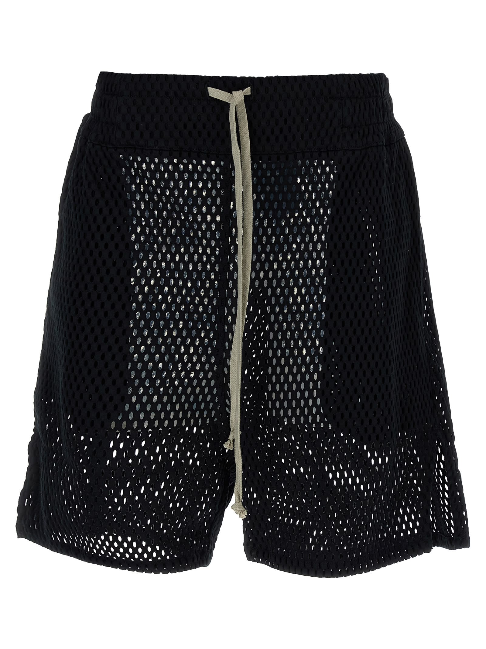 Rick Owens Champion Bermuda Mesh Waistband In Black