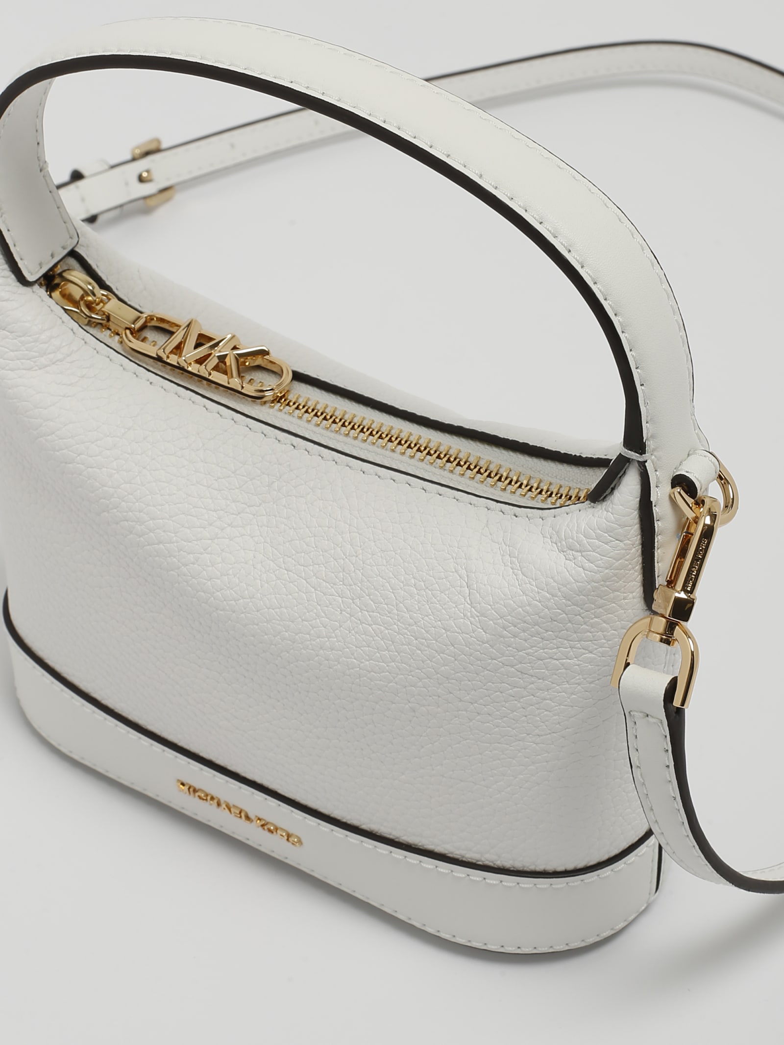 Shop Michael Kors Sm Th Xbody Tote In Bianco