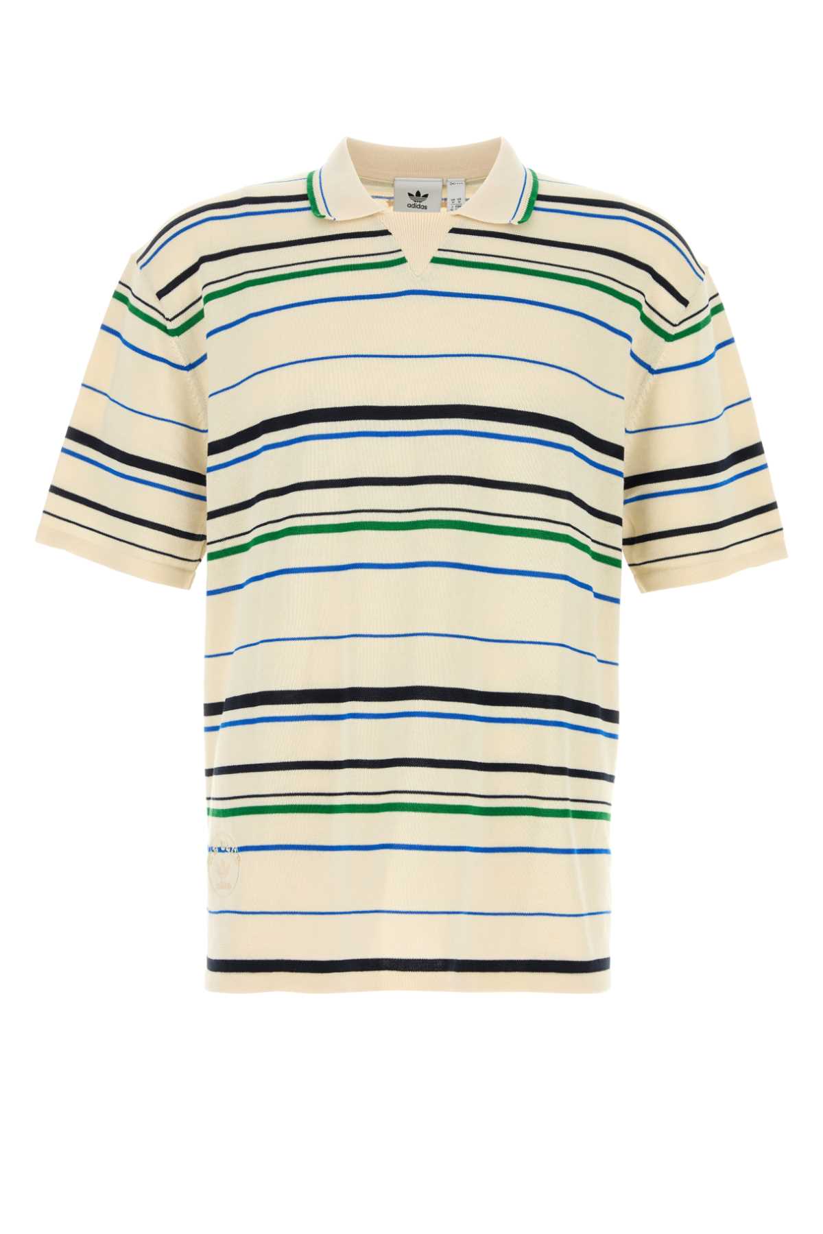 Embroidered Cotton Blend Wales Bonner X Adidas Polo Shirt