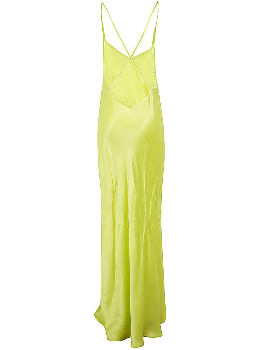 Shop Pierre-louis Mascia Silk Slip Dress In Lime