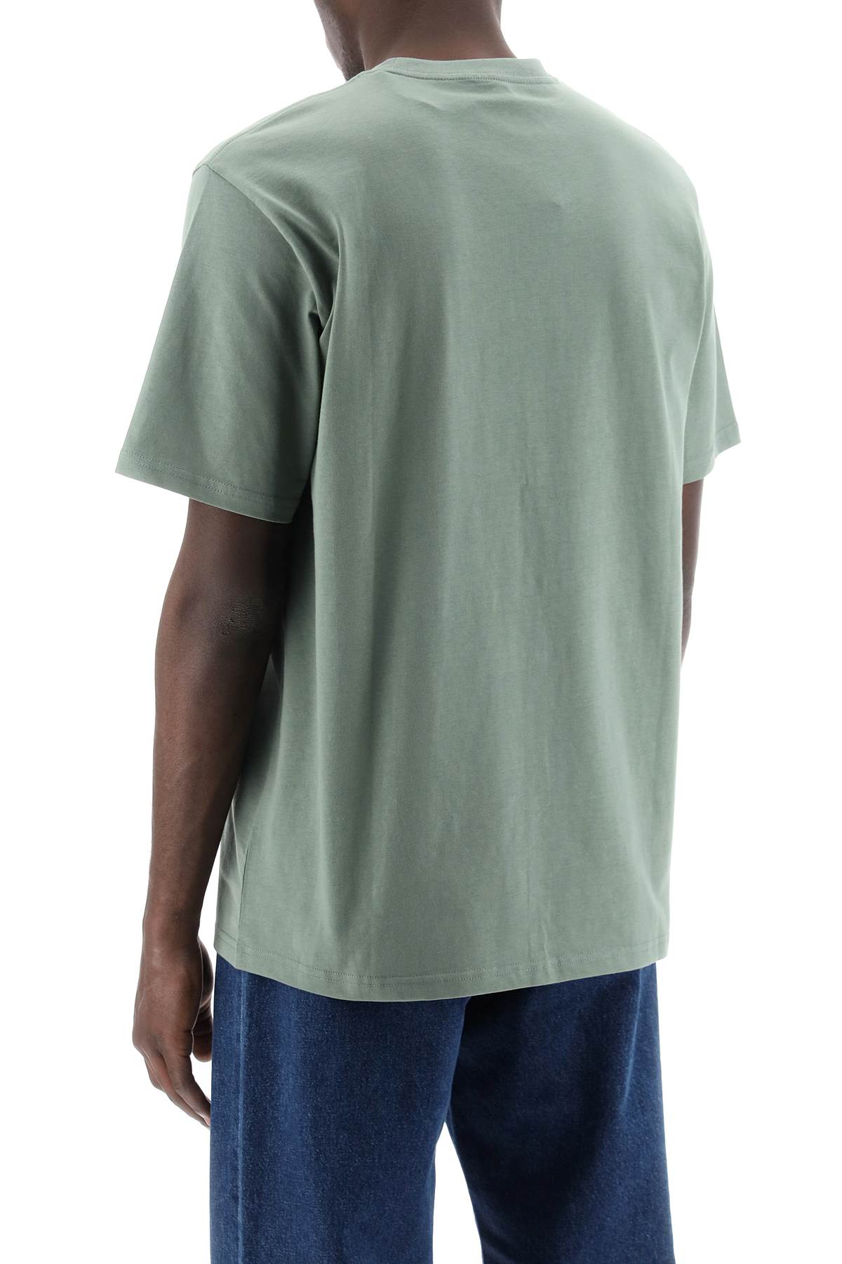 Shop Carhartt T-shirt With Chest Pocket In Verde