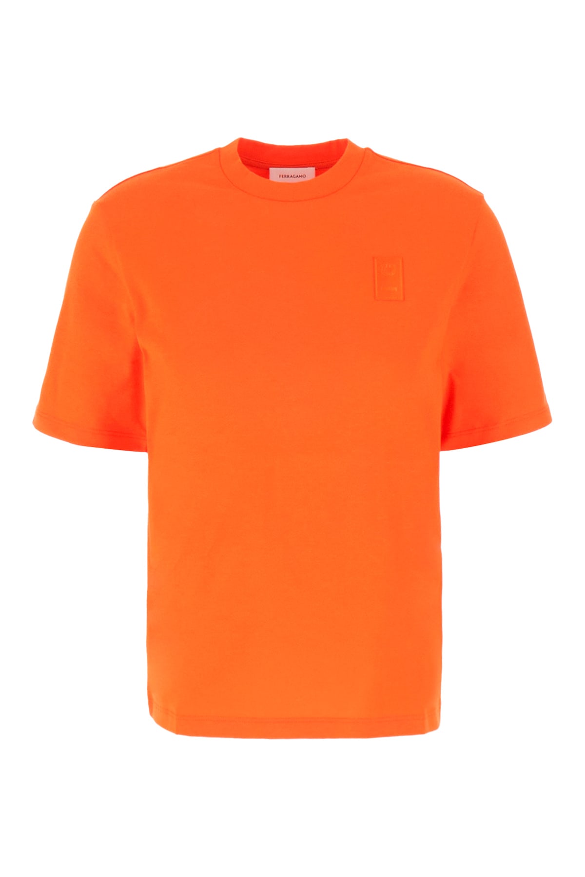 Ferragamo Fluo Orange Cotton T-shirt