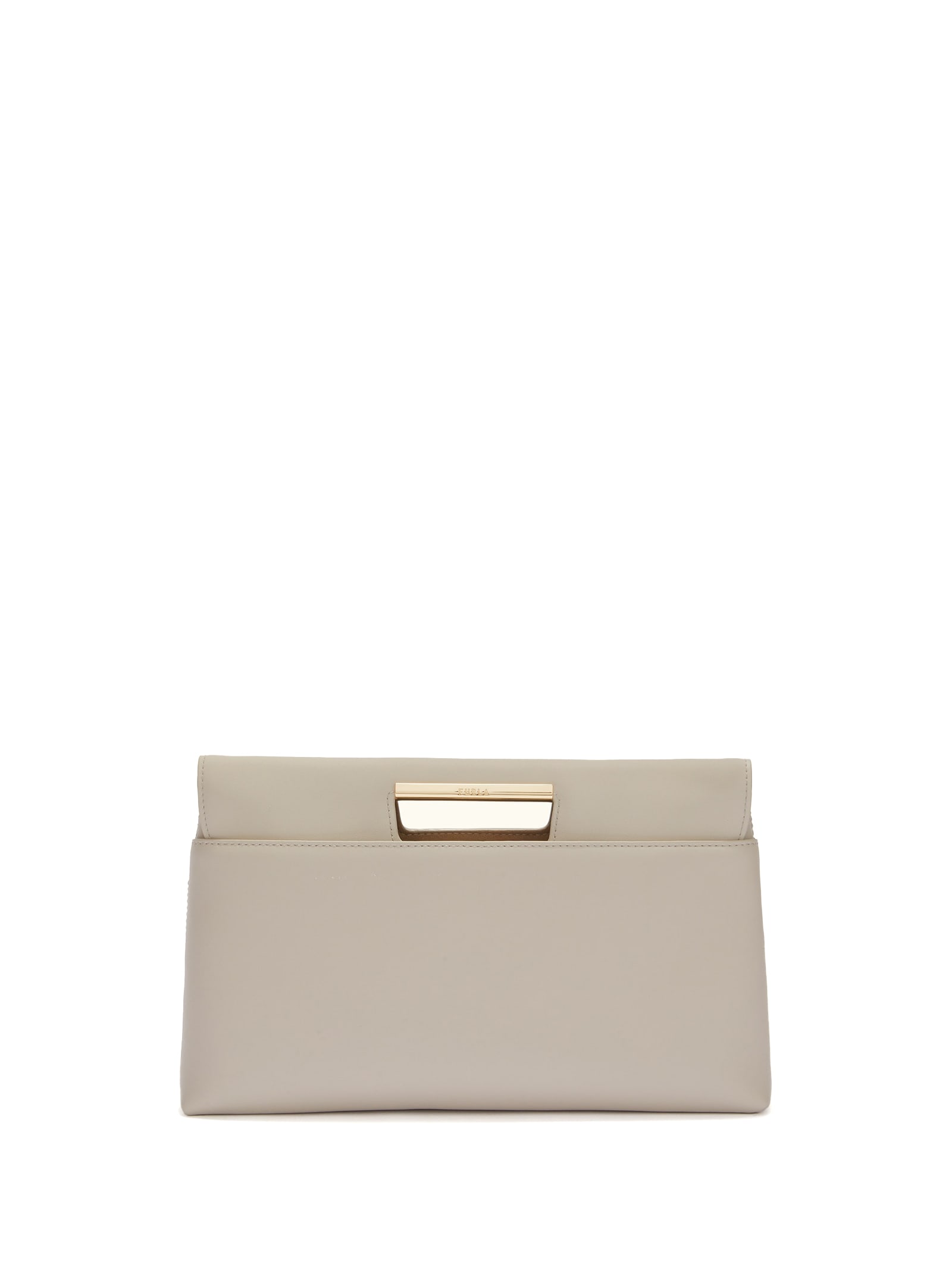 Shop Furla Vanilla Leather Handbag In Vaniglia