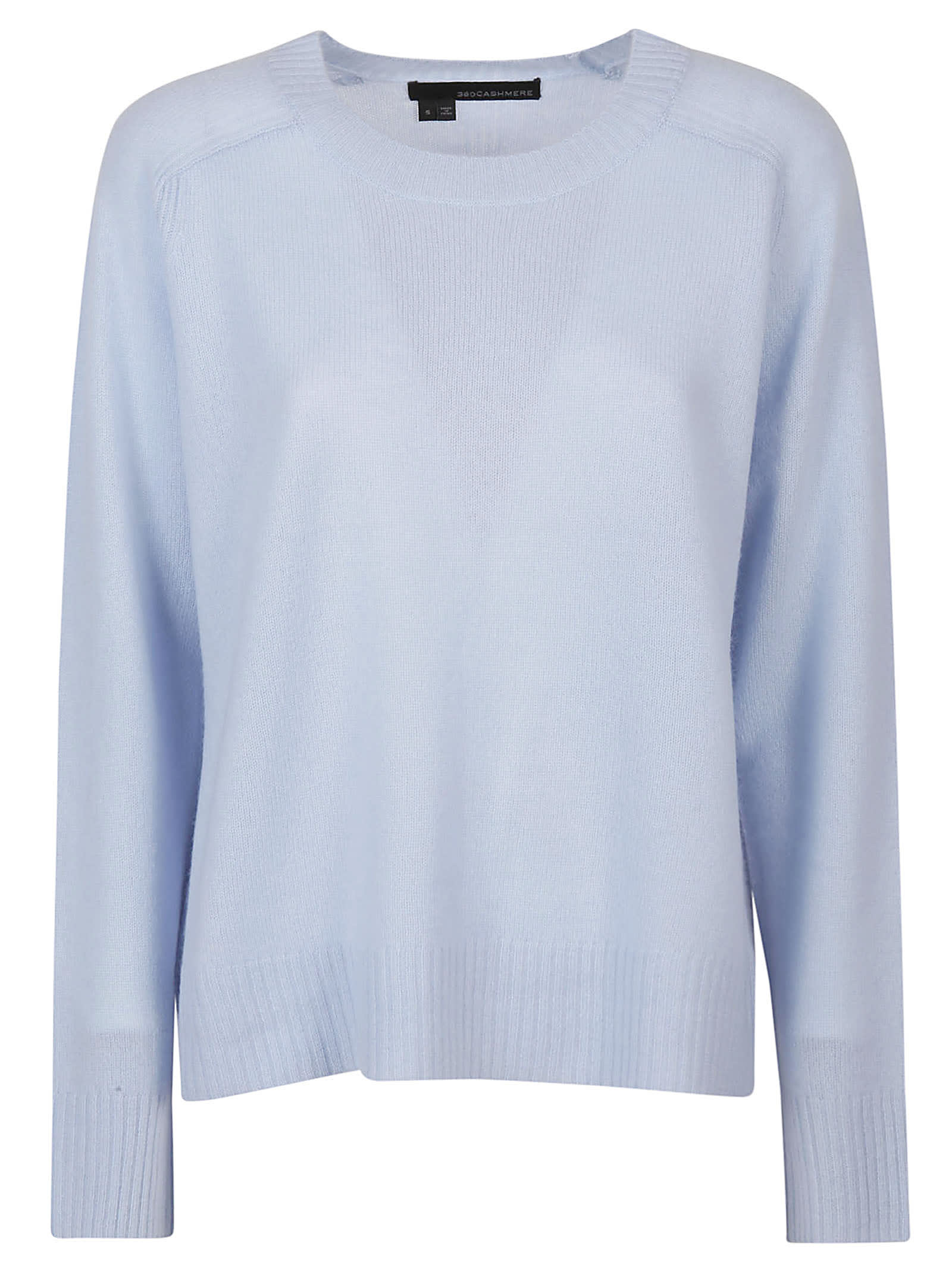Shop 360cashmere Taylor Round Neck Sweater In Chambray