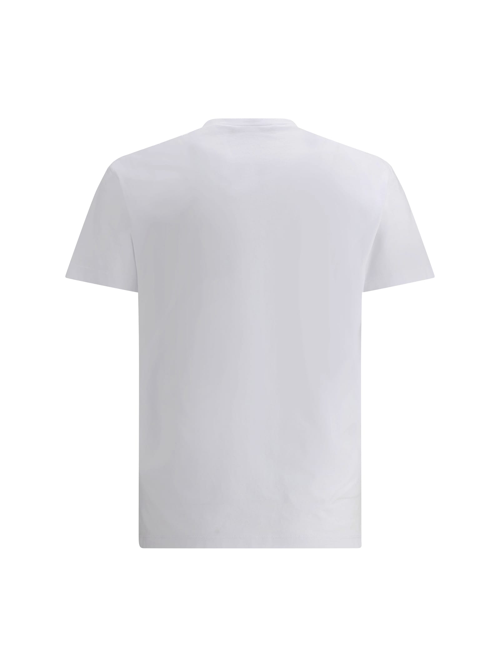 Dsquared2 T-shirt In White + Ochre Print