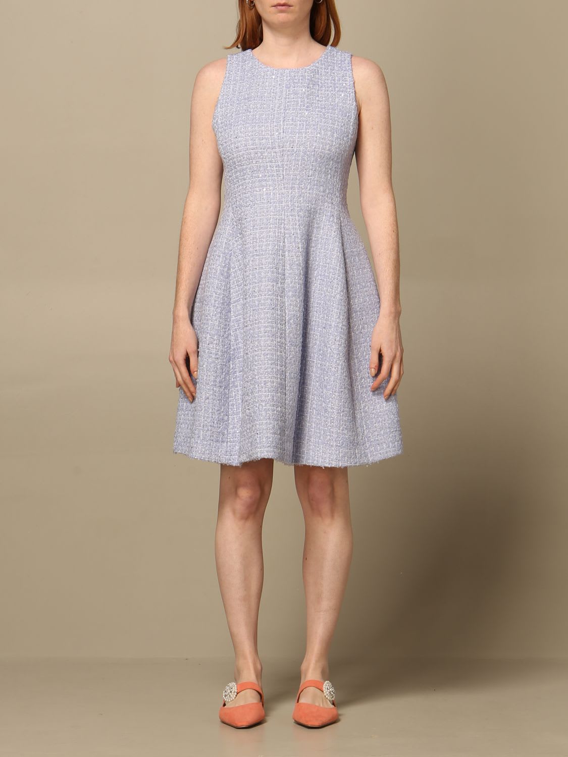 Photo of  Emporio Armani Dress Emporio Armani Short Dress In Bouclé Fabric- shop Emporio Armani Dresses online sales