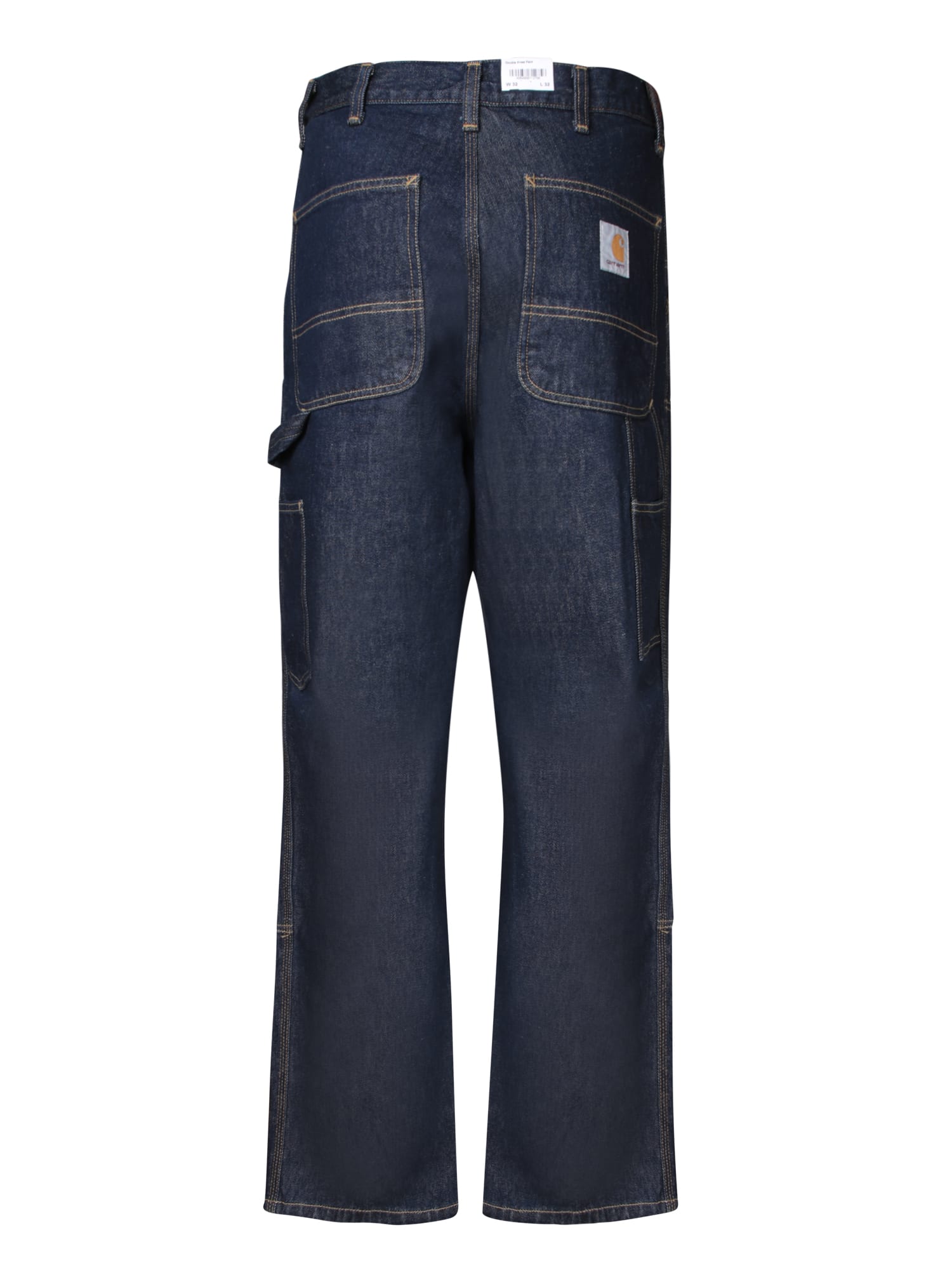 Carhartt Logo-patch Straight-leg Jeans In Blue