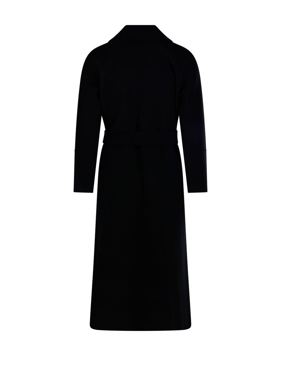 Shop 's Max Mara Elisa Belted Long-sleeved Coat In Black