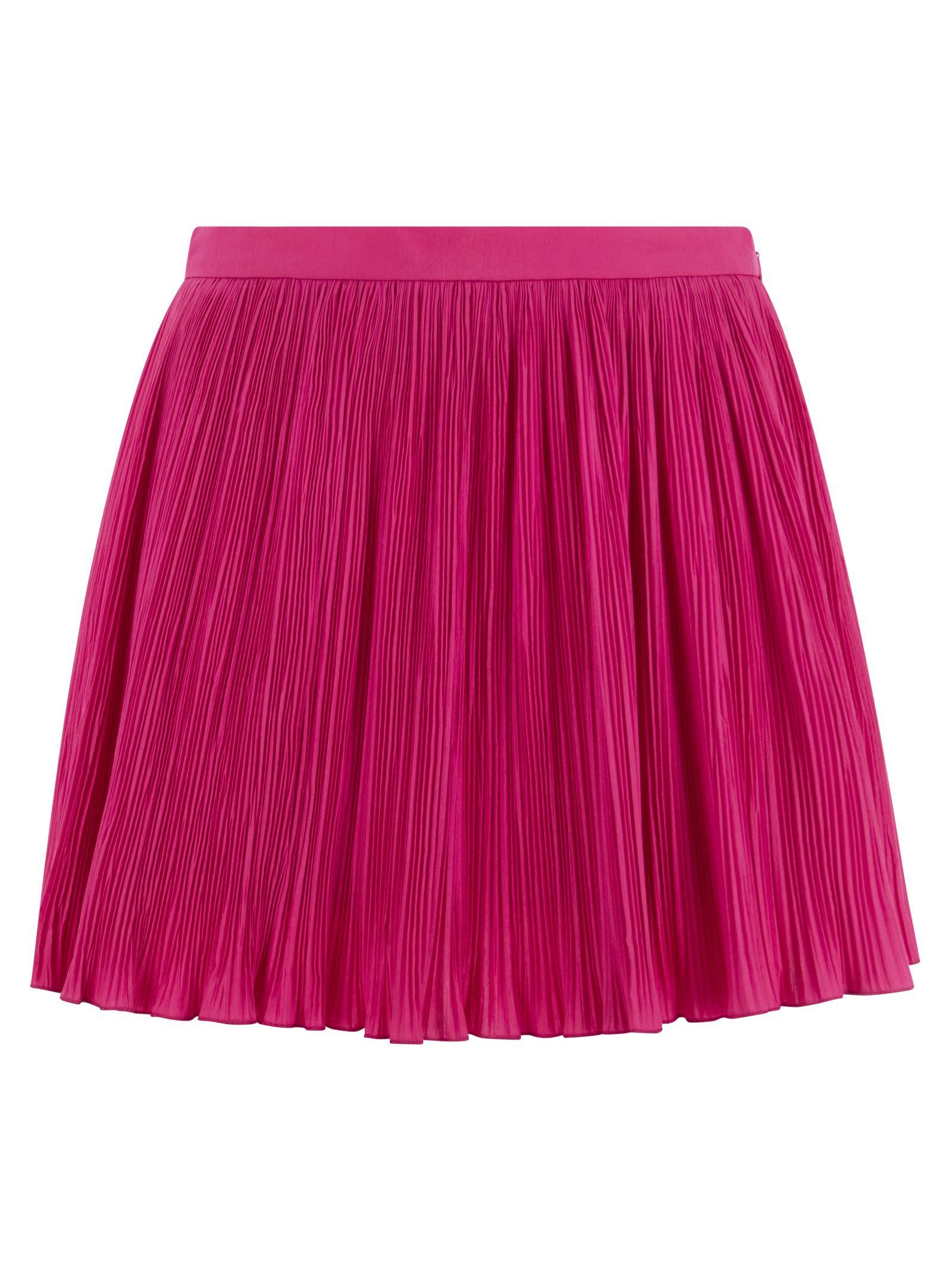 RED VALENTINO PLEATED COTTON-BLEND SHORTS