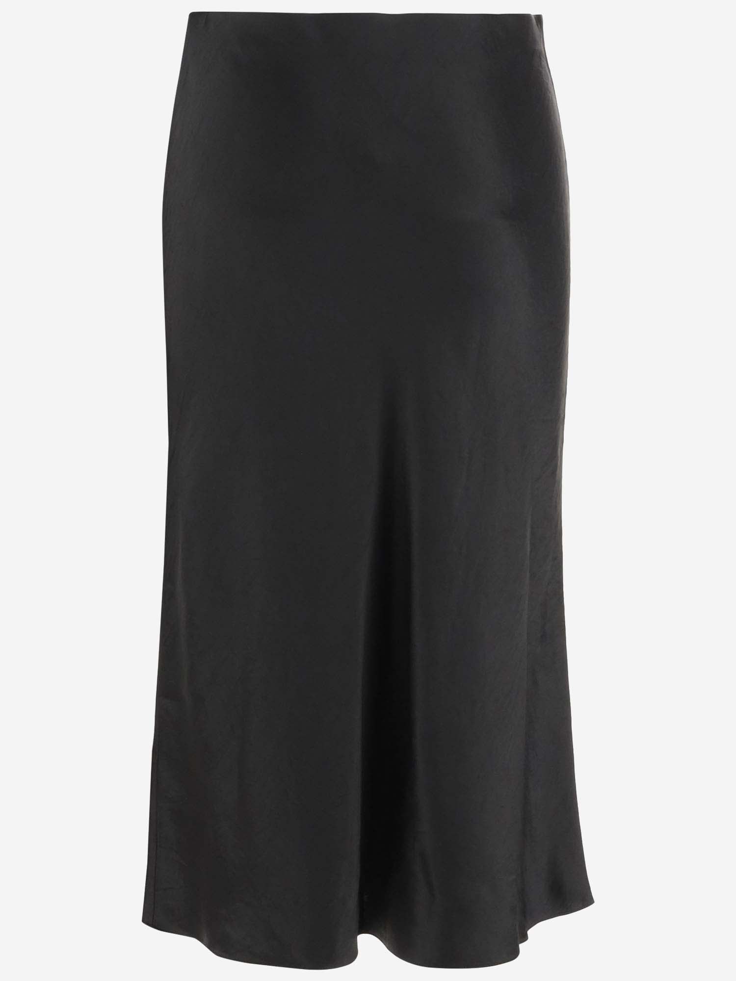 Shop Vince Satin Skirt In Black