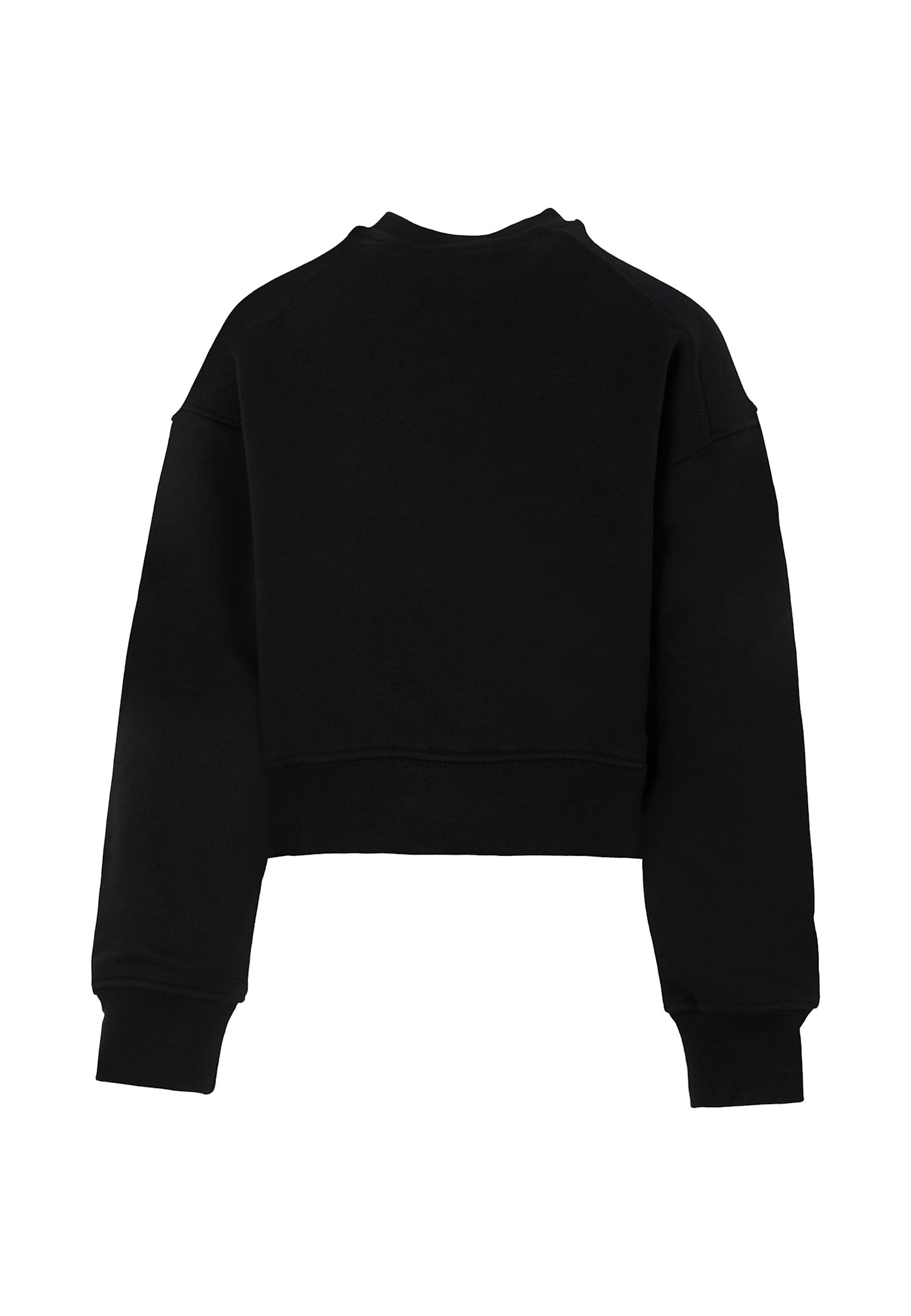 Msgm Leopard-print Logo Sweatshirt In Black