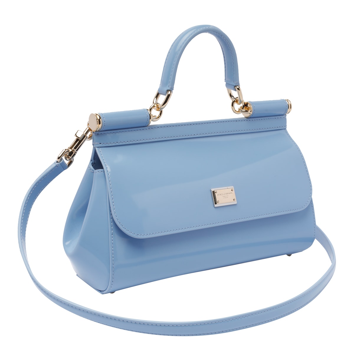 Shop Dolce & Gabbana Elogated Medium Sicily Handbag In Blue