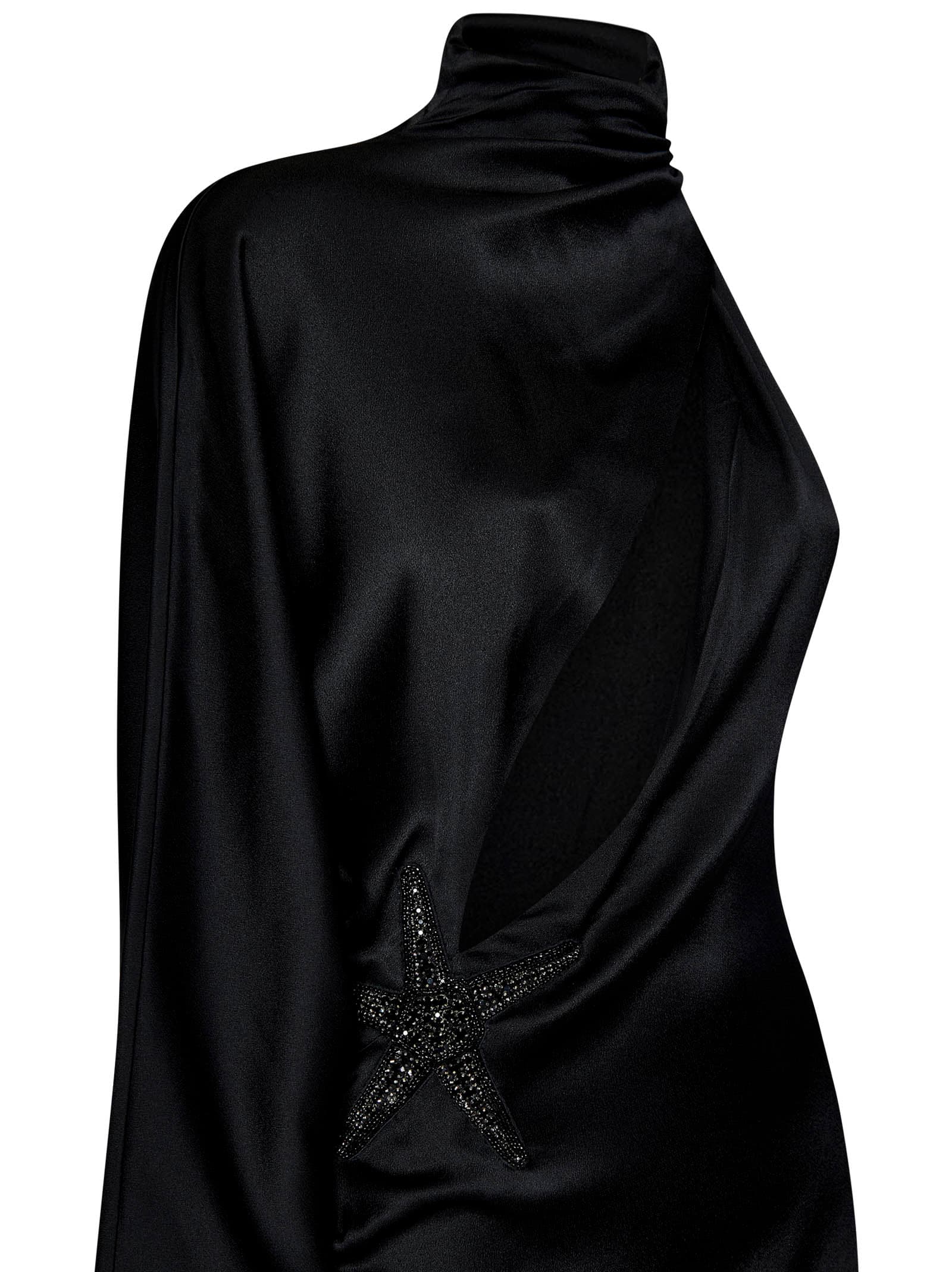 Amen One-shoulder Gown In Black