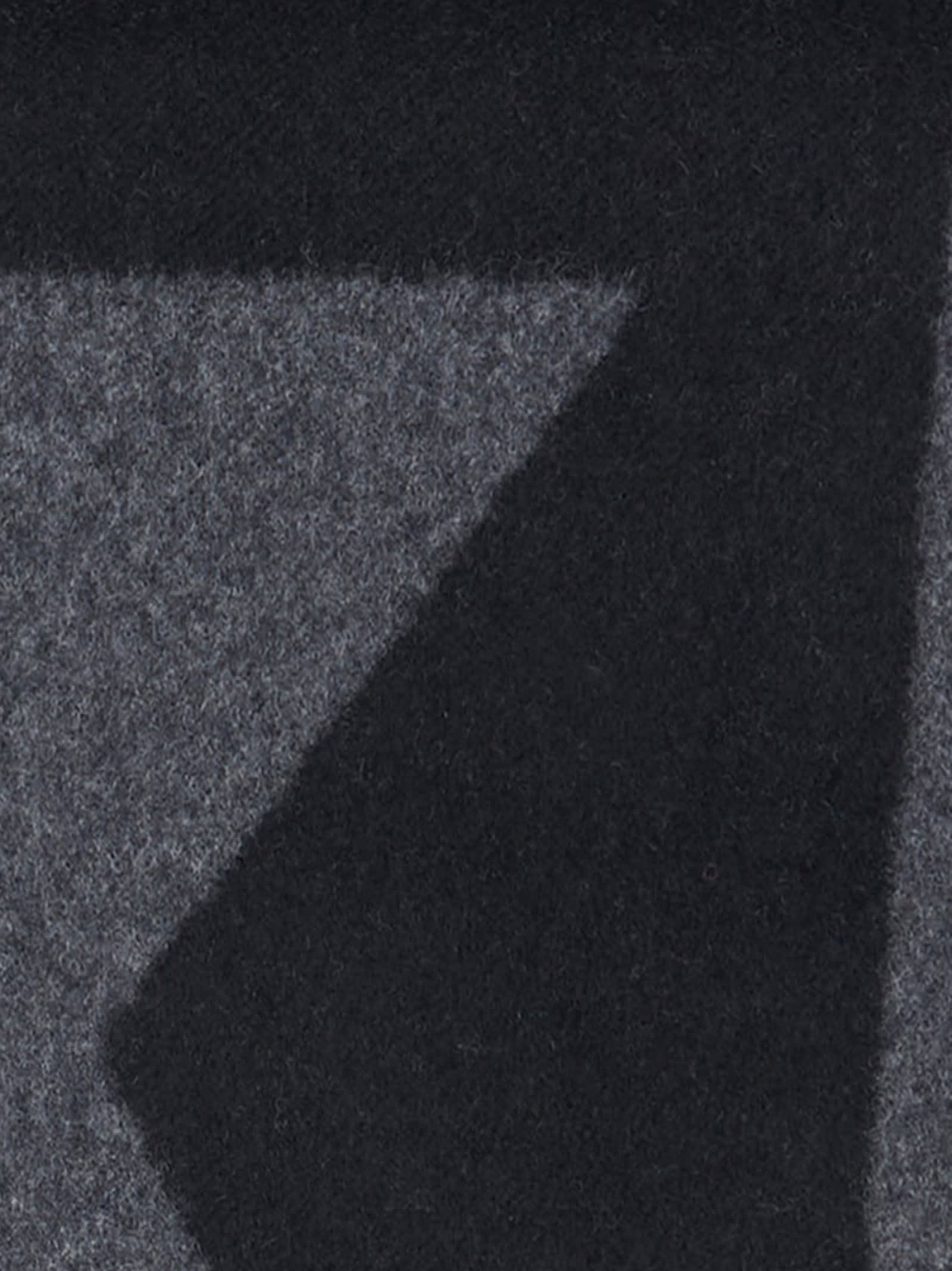 Shop Kiton Scarf Wool In Black